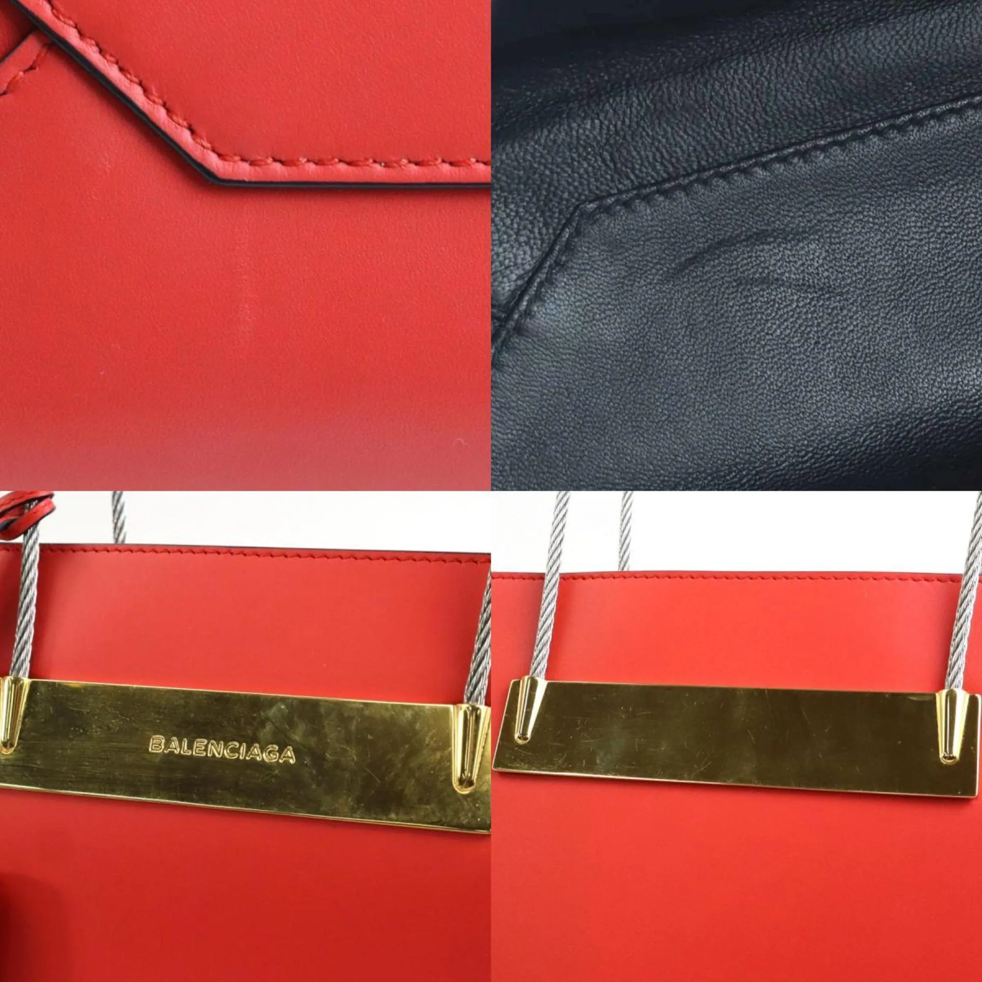 Balenciaga Red Leather Bag