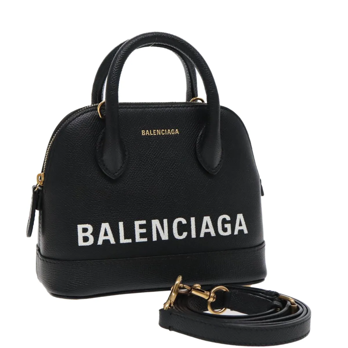Balenciaga Ville Black Leather Bag