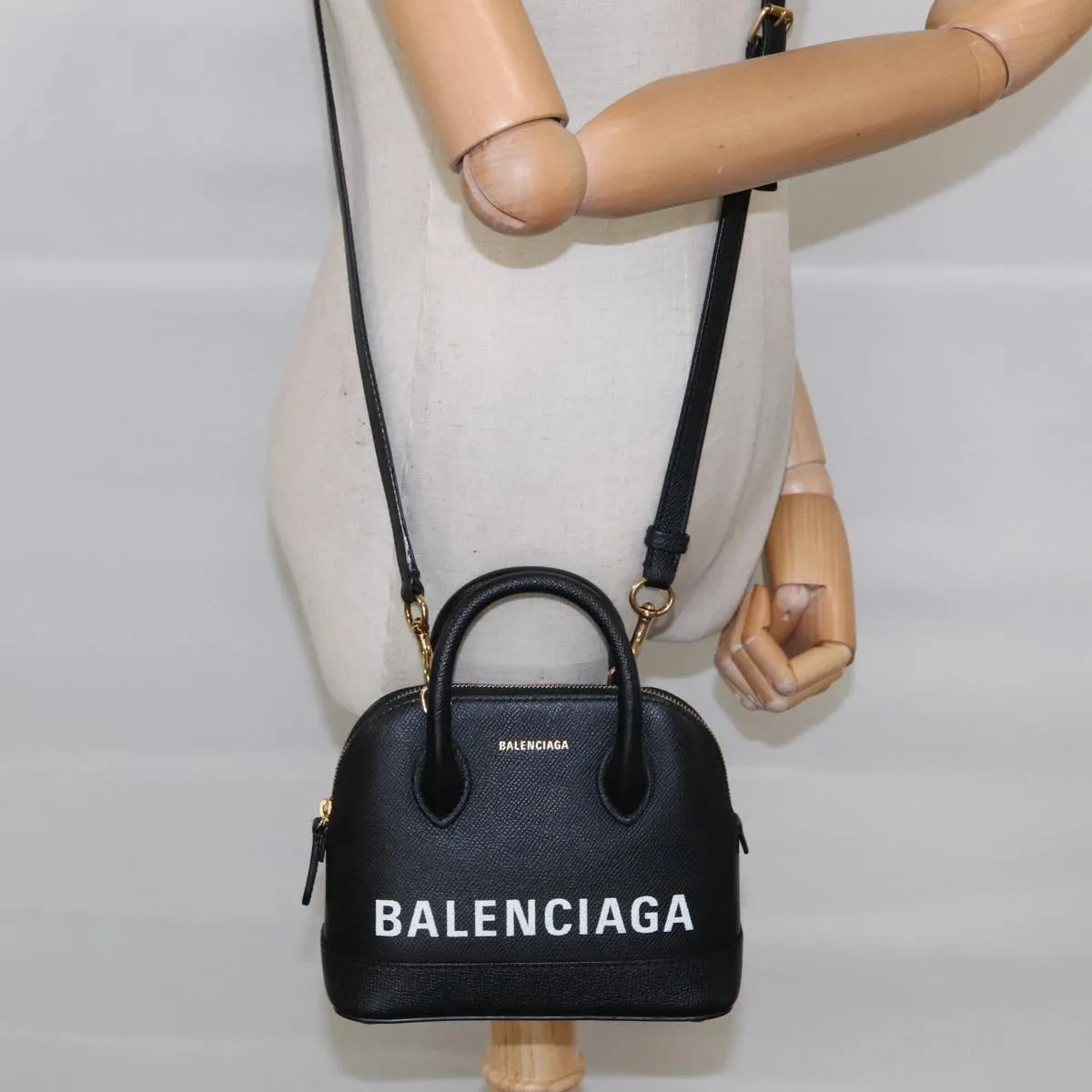 Balenciaga Ville Black Leather Bag