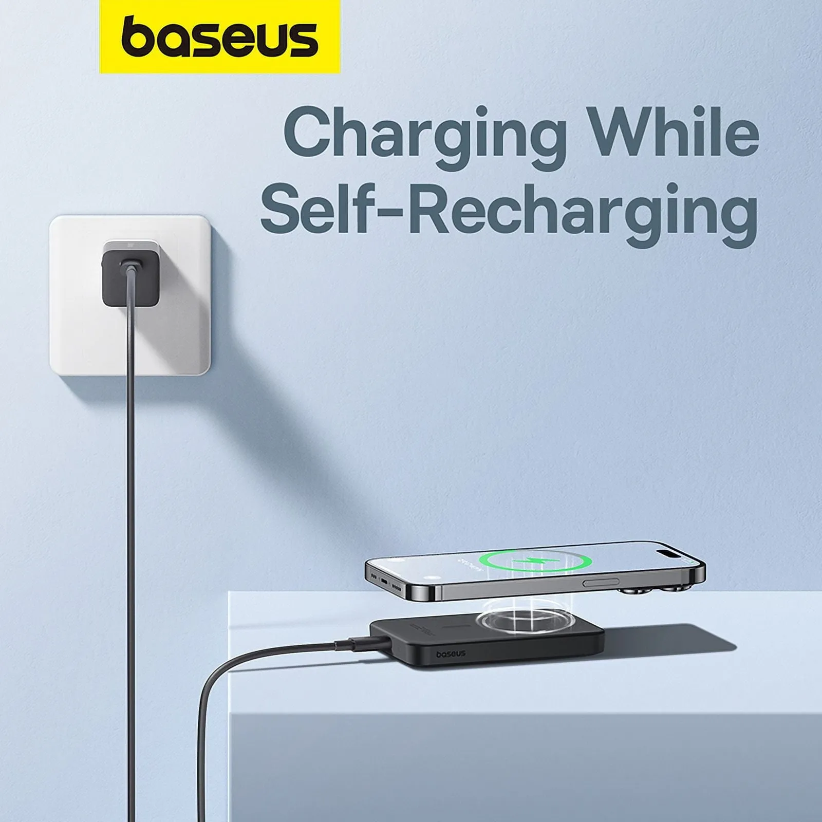 Baseus Wireless Portable Charger Magnetic Power Bank 5000mAh MagSafe Charger, Black