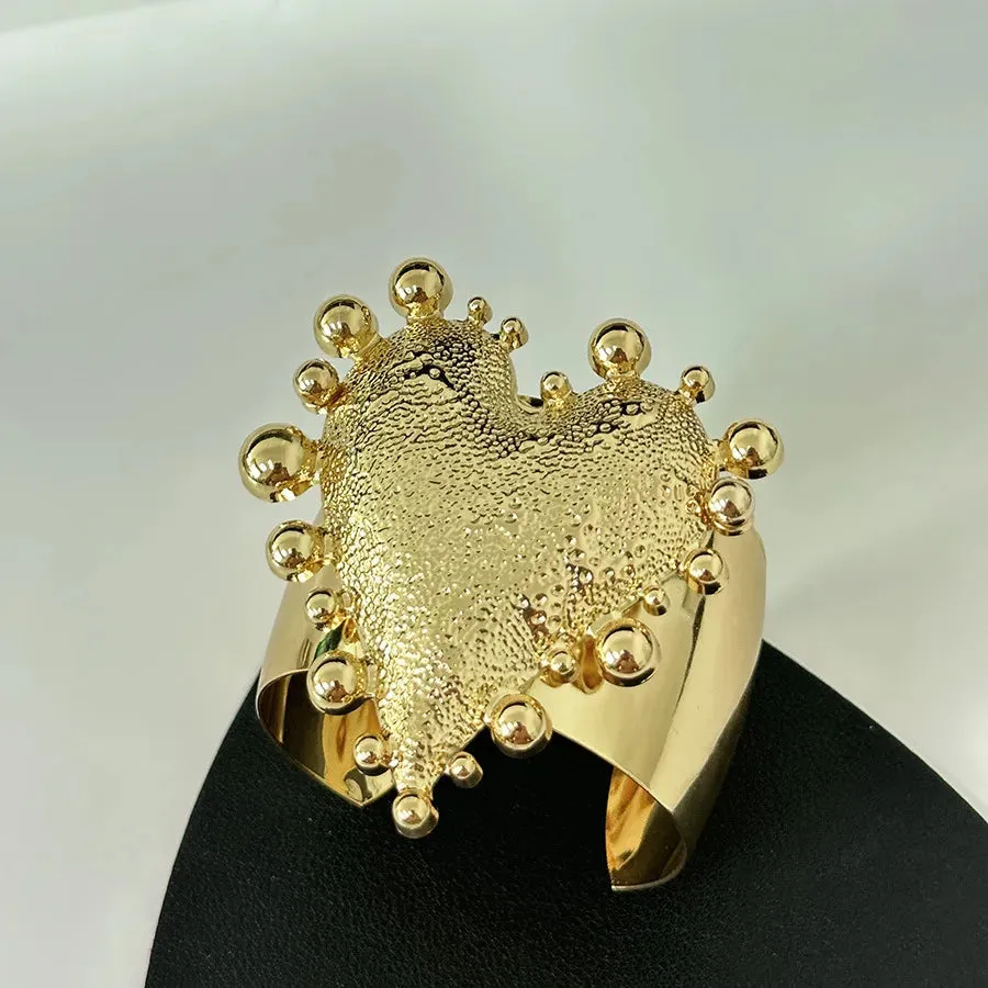 Beats- the Battered Metal Heart Bracelet or Ring 2 Colors