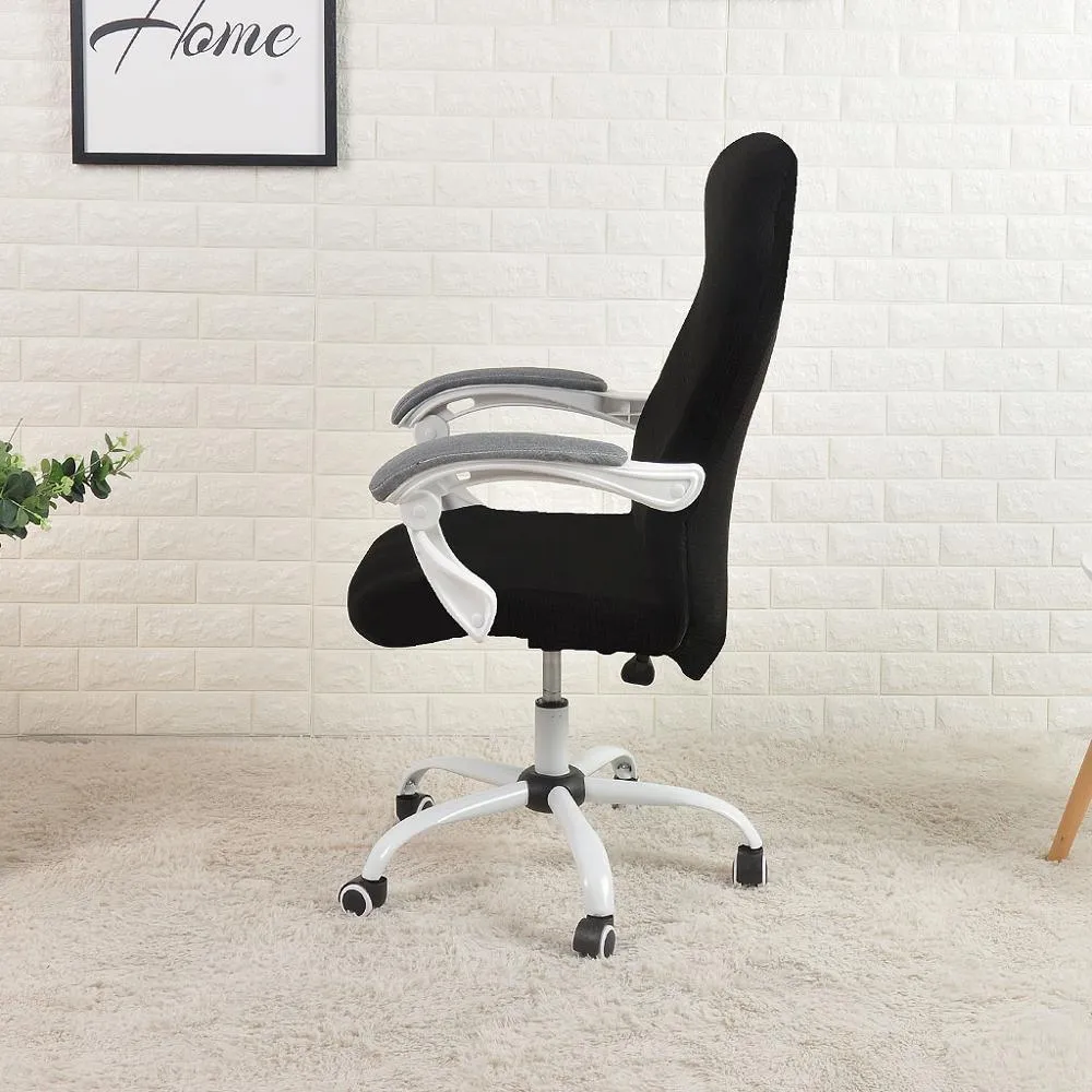 Black Jacquard Office Chair Cover