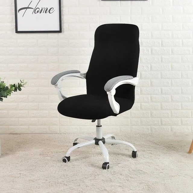 Black Jacquard Office Chair Cover