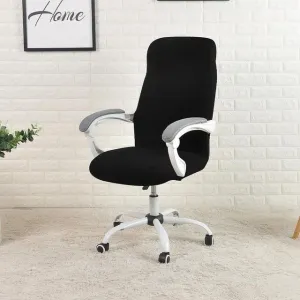 Black Jacquard Office Chair Cover