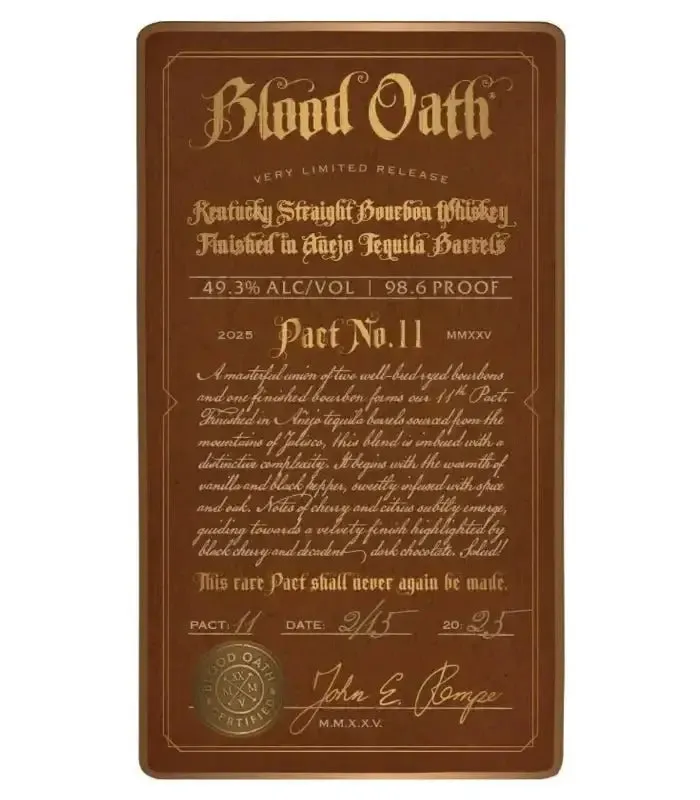 Blood Oath Pact No. 11 Bourbon Whiskey 750mL