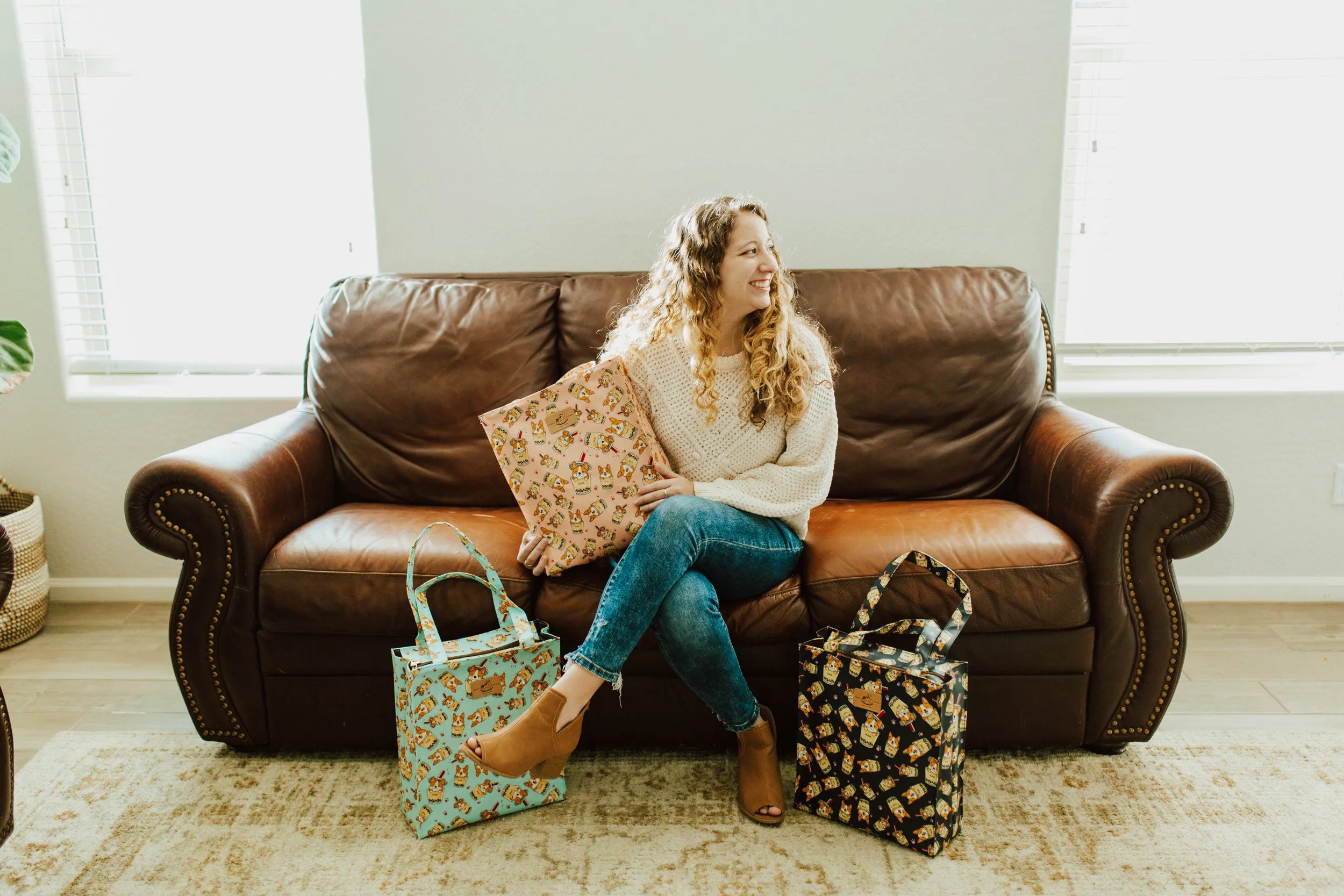 Blue Cat Yoga Large Tote