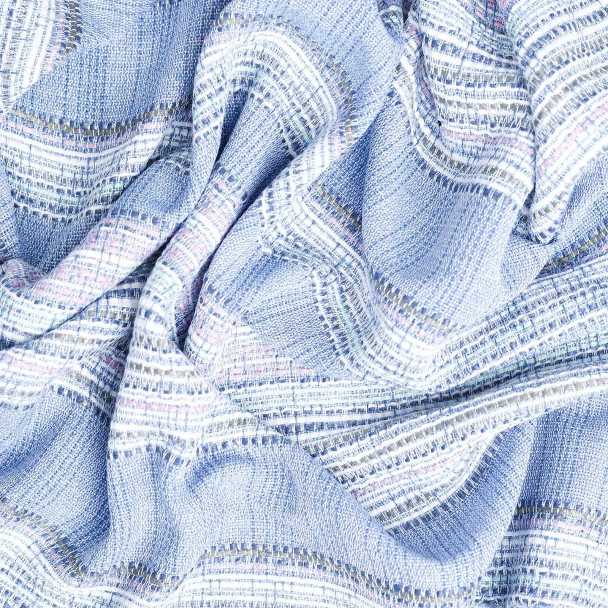 Blue Periwinkle Throw Blanket 56" X 65"  3.5" Tassels