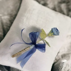 Blue shaded rose Handmade Crochet