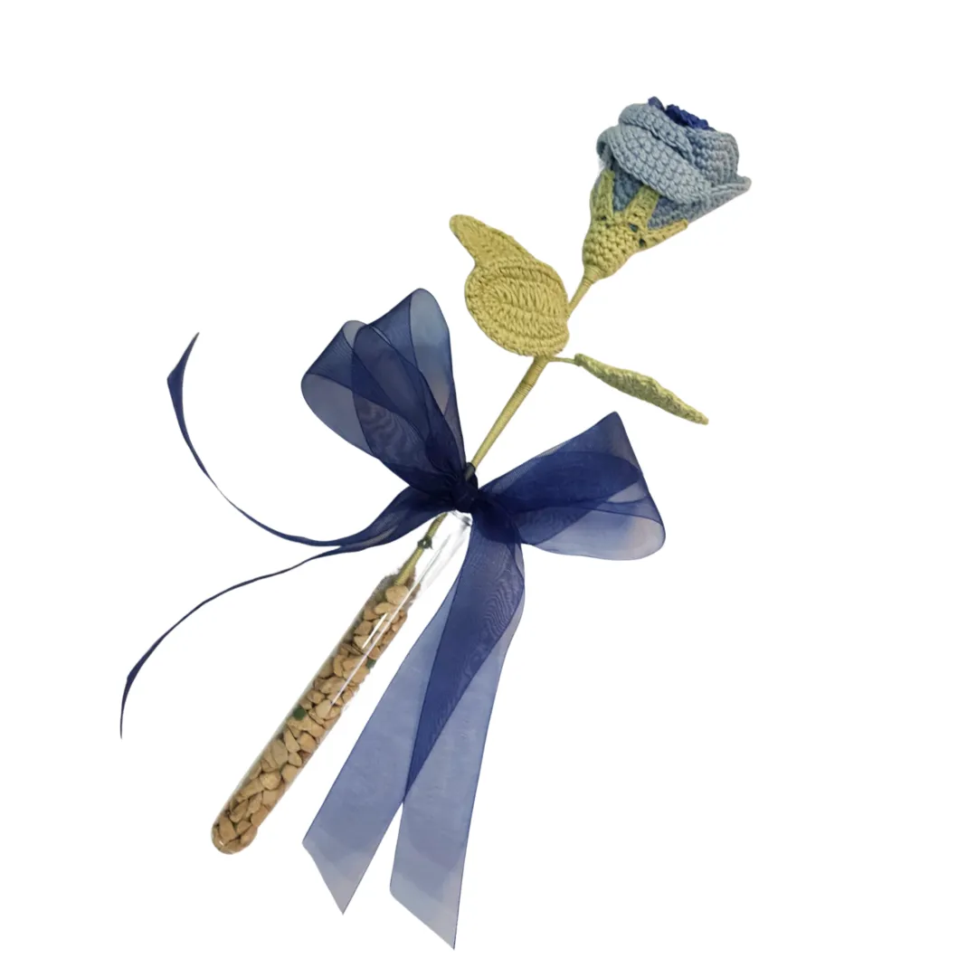 Blue shaded rose Handmade Crochet
