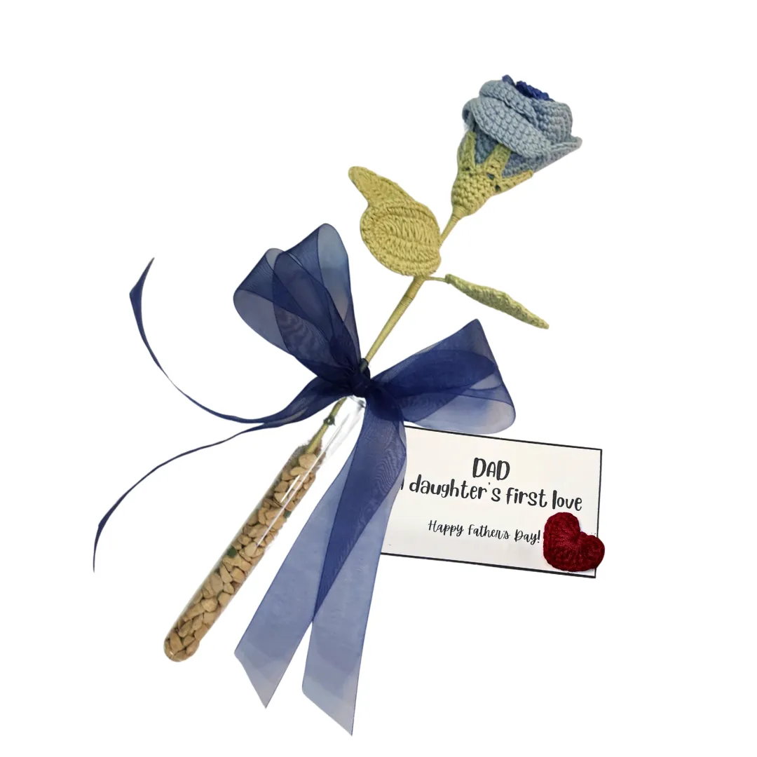 Blue shaded rose Handmade Crochet