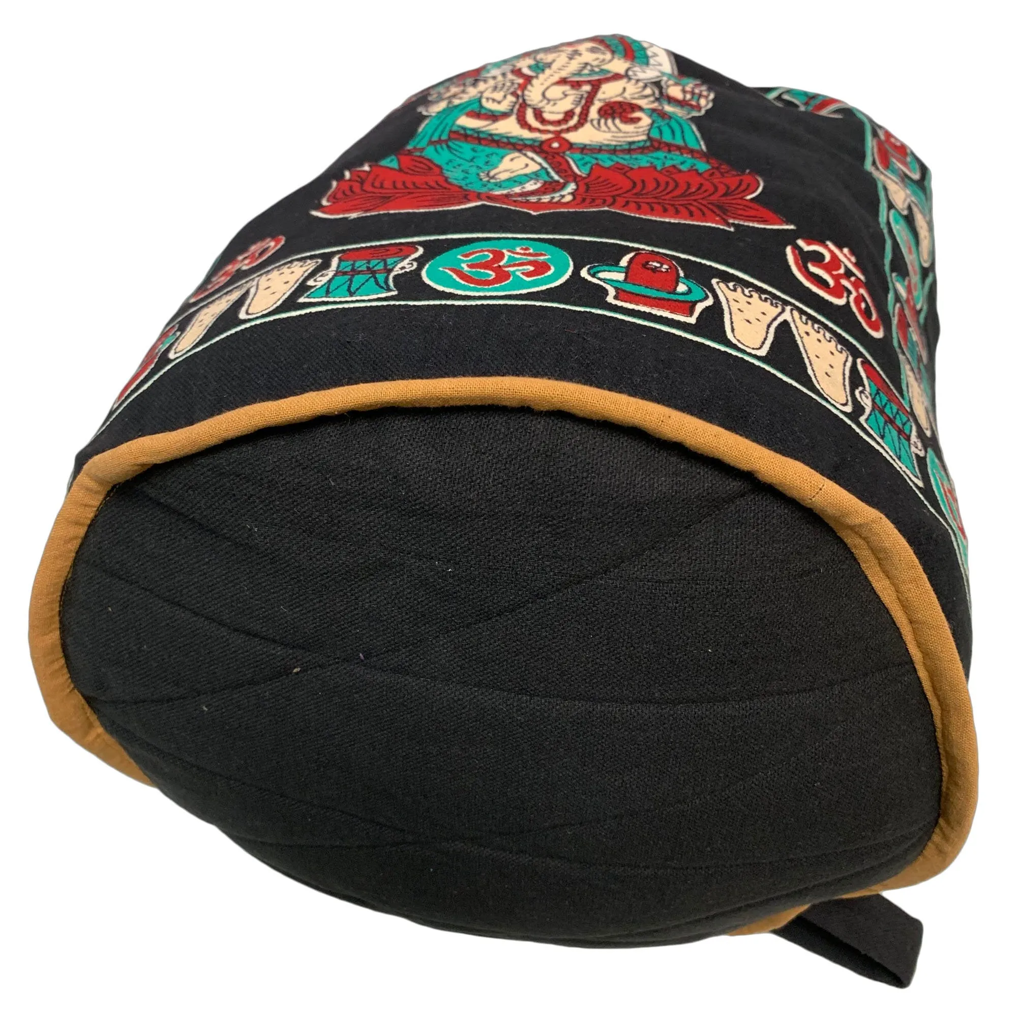 Bohemian Ganesh Om Block Print Sling Bag Rugged Cinch 20" Backpack