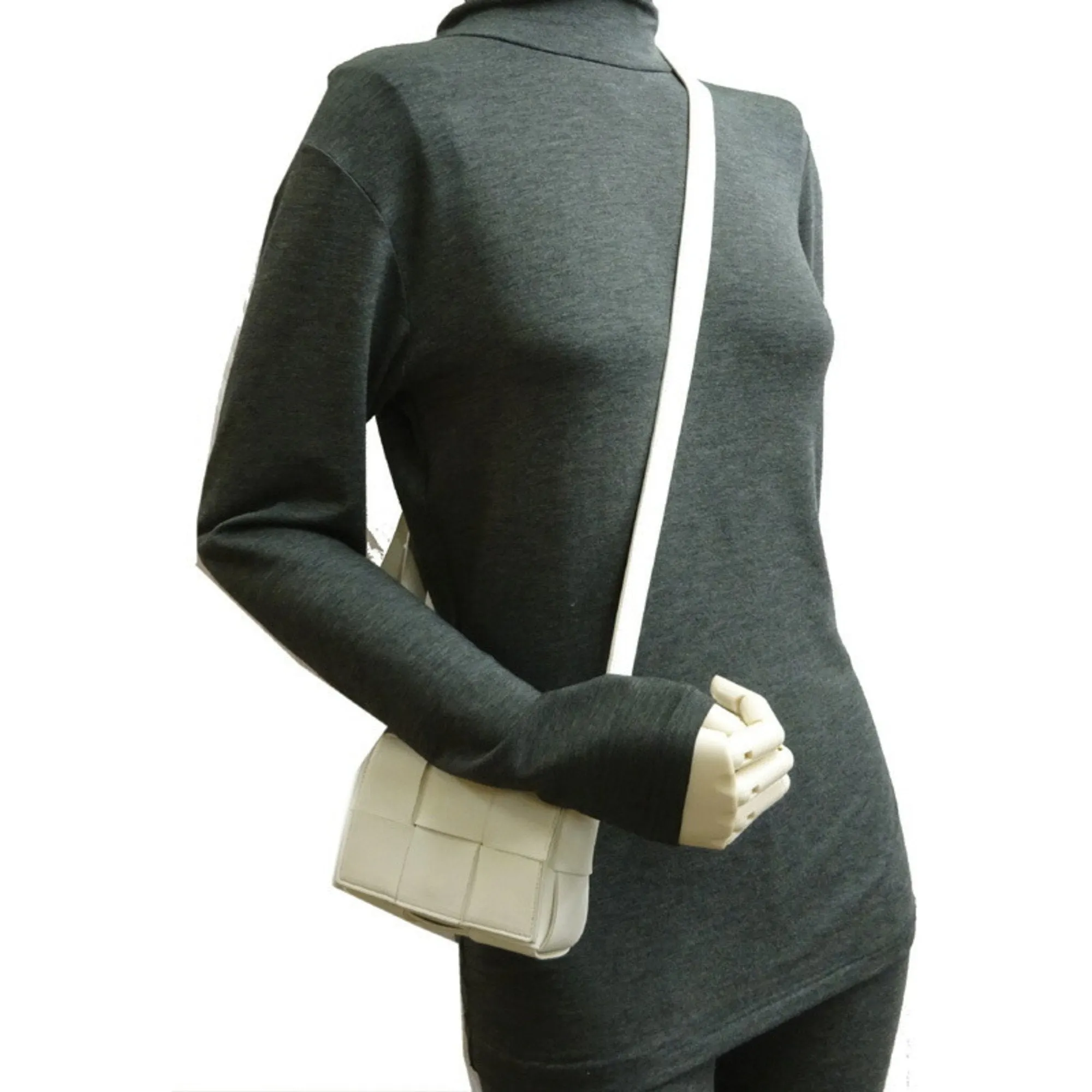 Bottega Veneta Cassette White Leather Bag