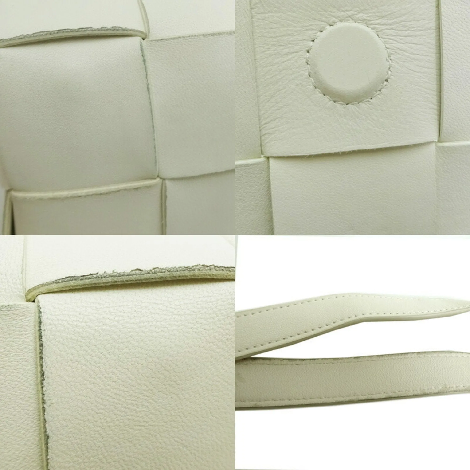 Bottega Veneta Cassette White Leather Bag
