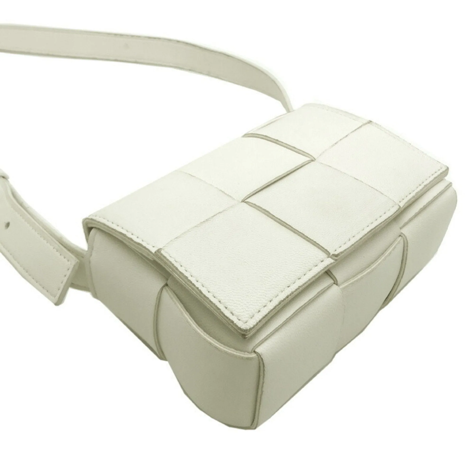 Bottega Veneta Cassette White Leather Bag