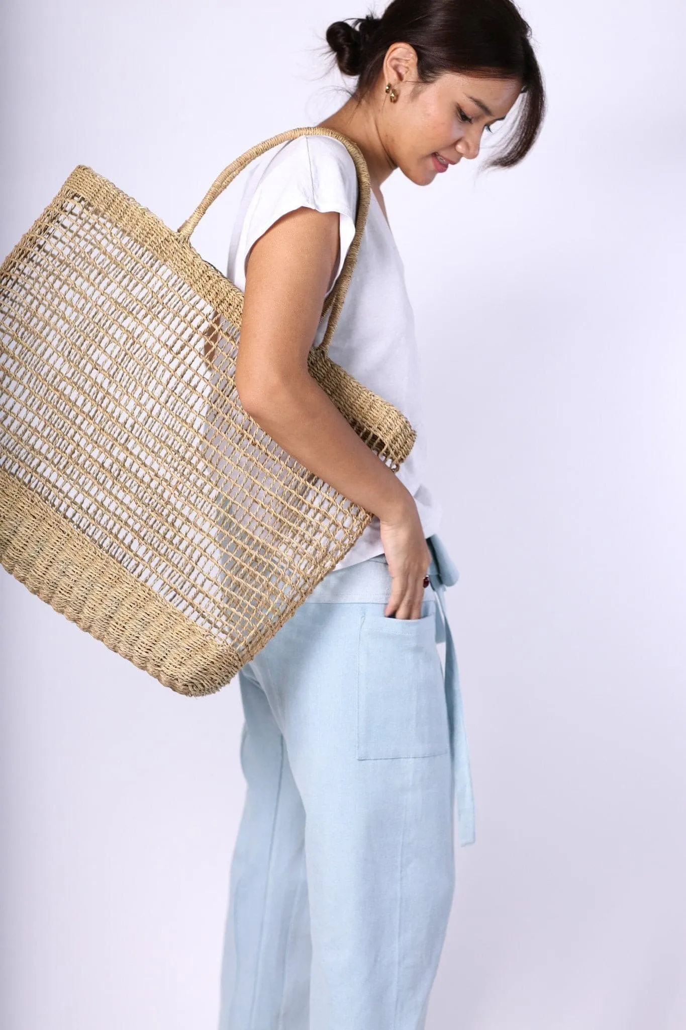 BRAIDED SHOPPING TOTE BAG UTE