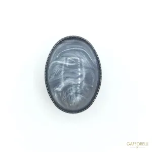 Brass Oval Cabochon Buttons - 6321 Gafforelli Srl
