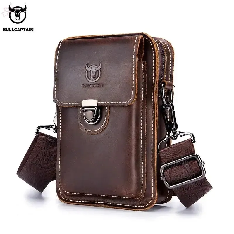 BROCELLES Crazy Horse Leather Male Waist