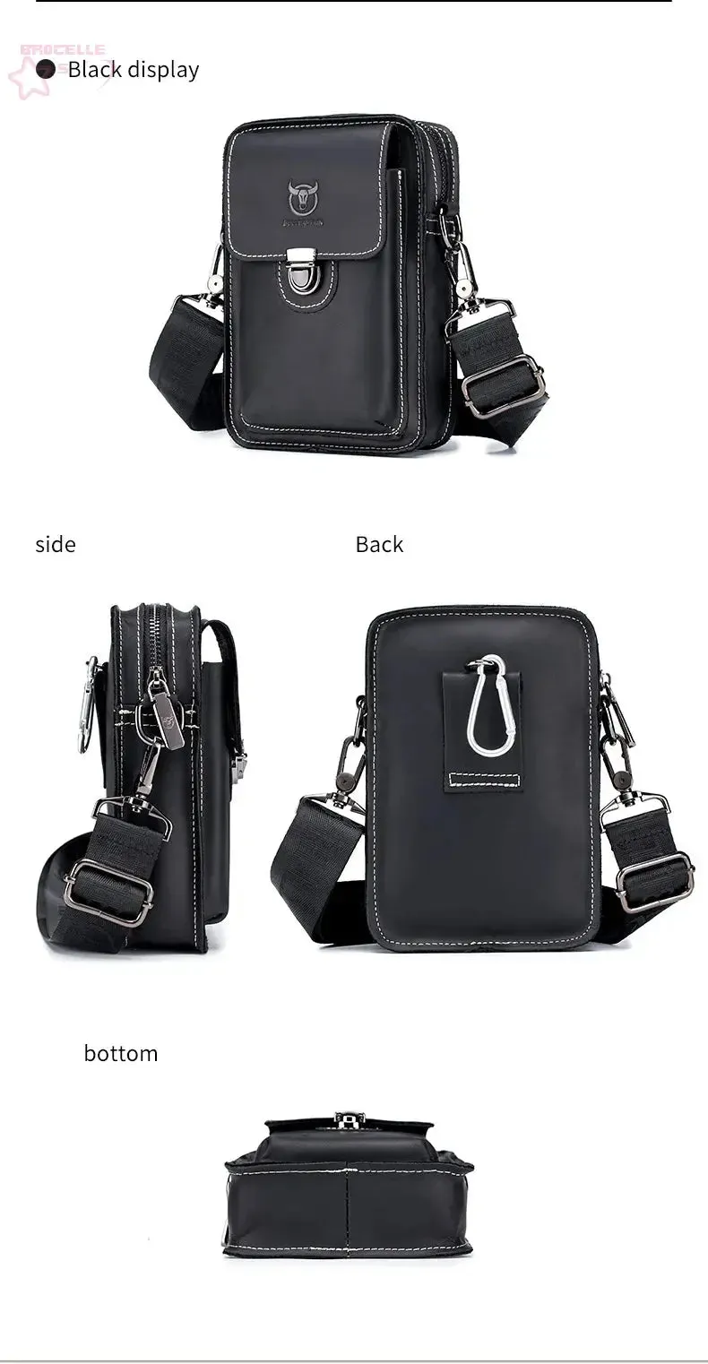 BROCELLES Crazy Horse Leather Male Waist