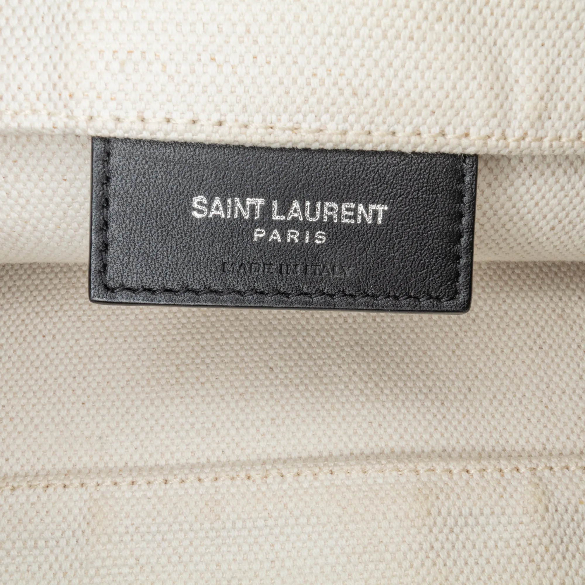 Brown Saint Laurent Canvas Rive Gauche Bucket Bag