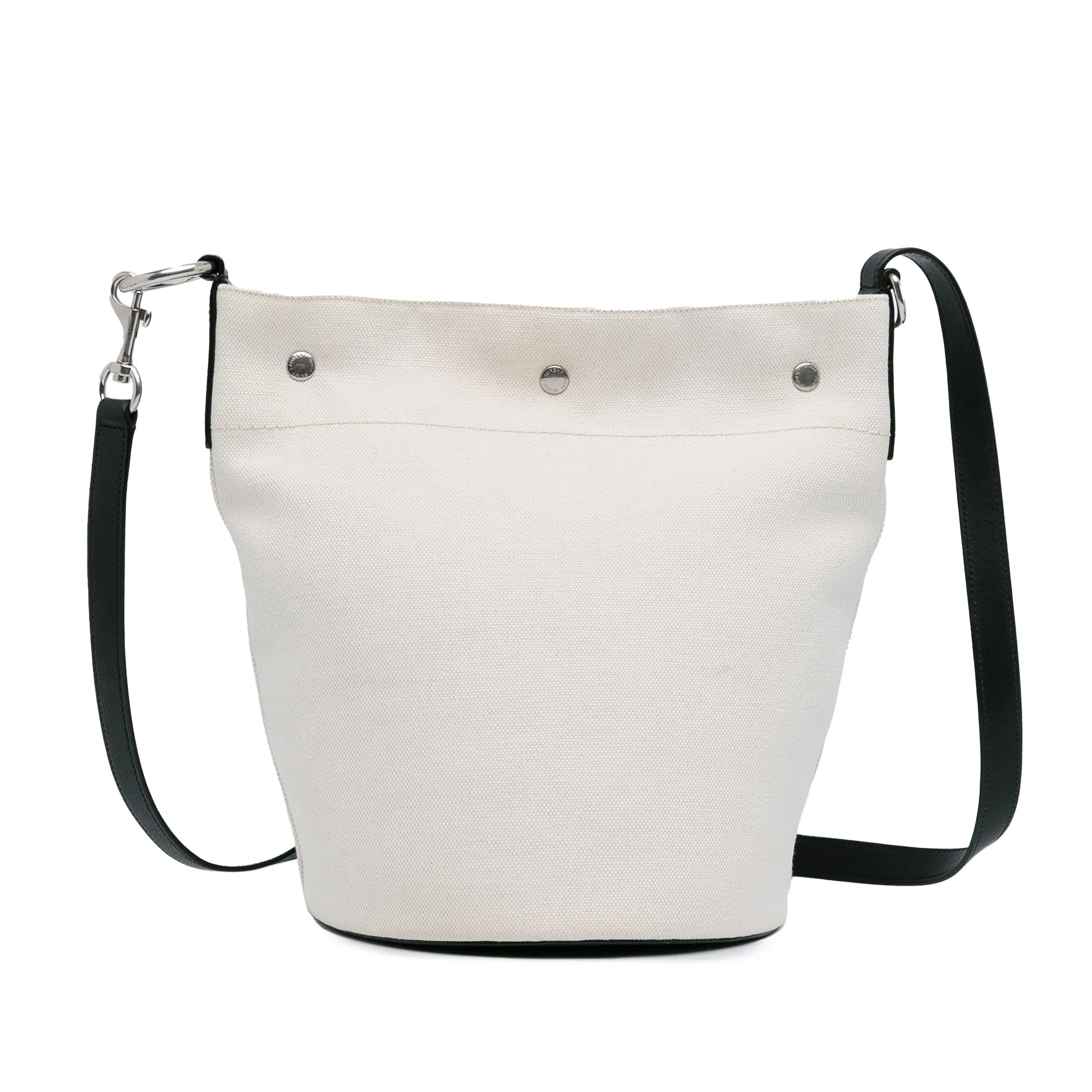 Brown Saint Laurent Canvas Rive Gauche Bucket Bag