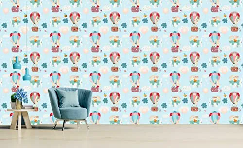 CABANA HOMES (45cm x 125cm, 1 Roll (6 sq.ft) Wallpaper for Kids Room Self Adhesive,Wall Stickers,Baby Room,Wardrobe,Furniture