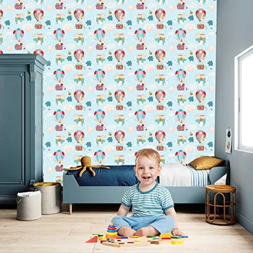 CABANA HOMES (45cm x 125cm, 1 Roll (6 sq.ft) Wallpaper for Kids Room Self Adhesive,Wall Stickers,Baby Room,Wardrobe,Furniture