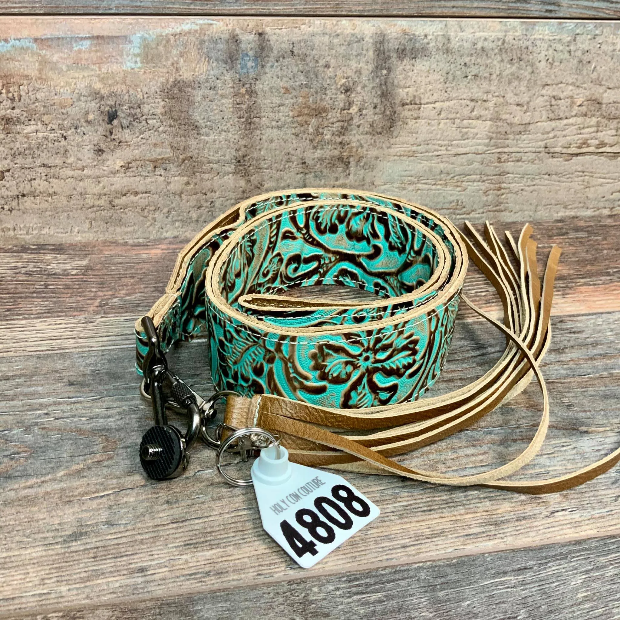 Camera Strap Sling Brown & Turquoise
