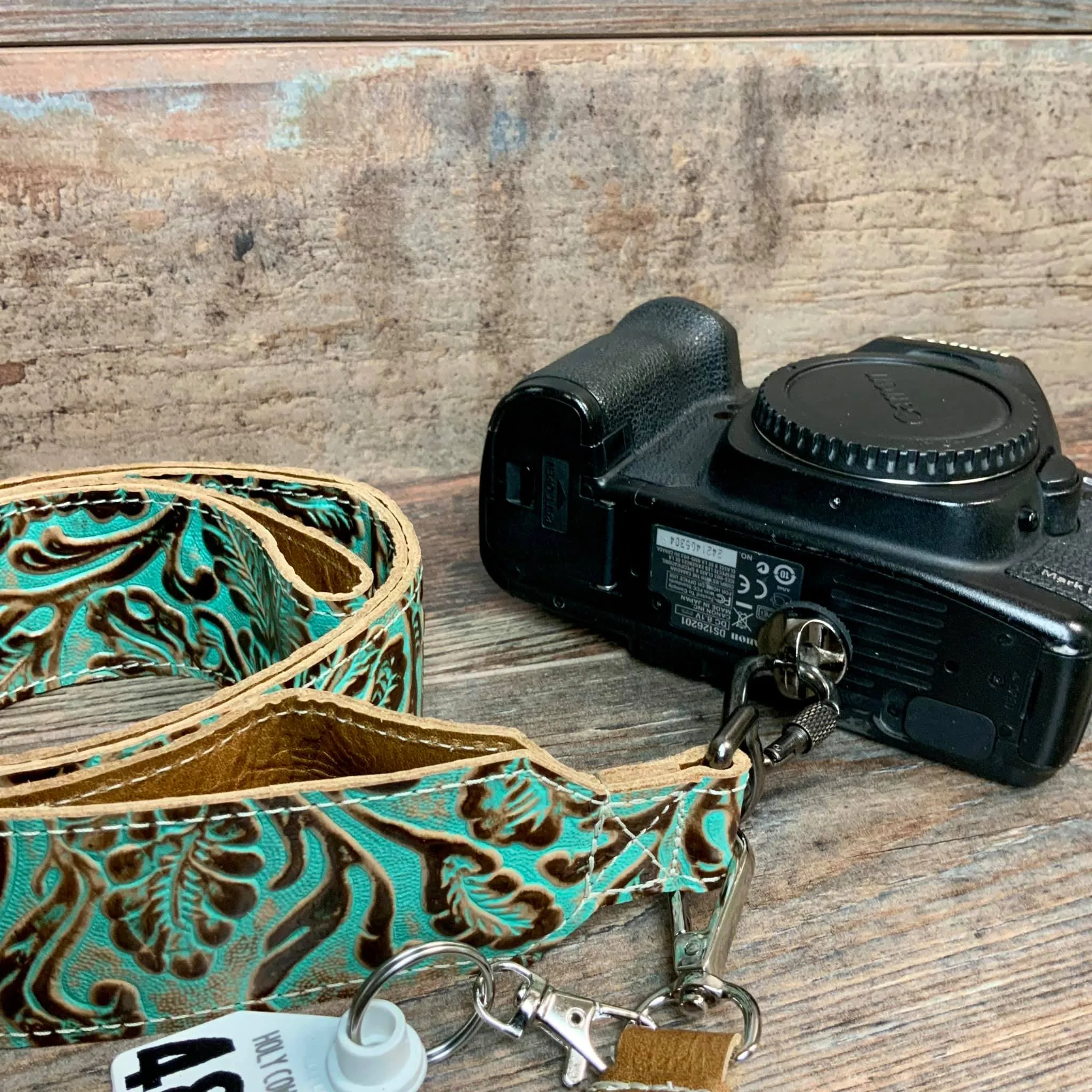 Camera Strap Sling Brown & Turquoise