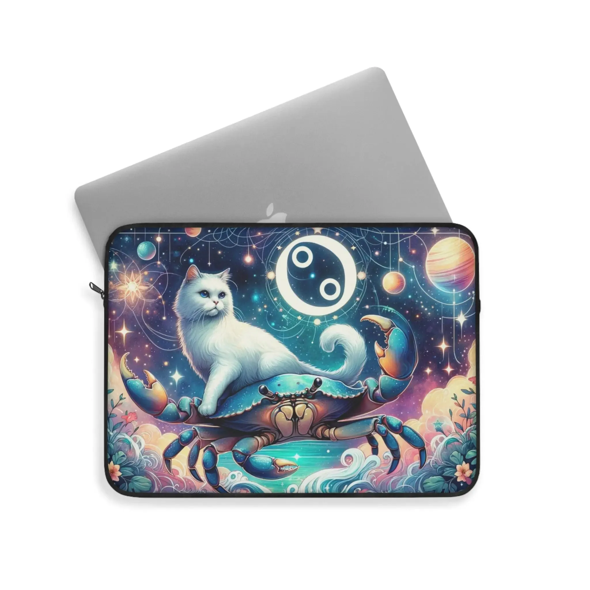 Cancer Crab Zodiac - Cat Lover - Laptop Sleeve