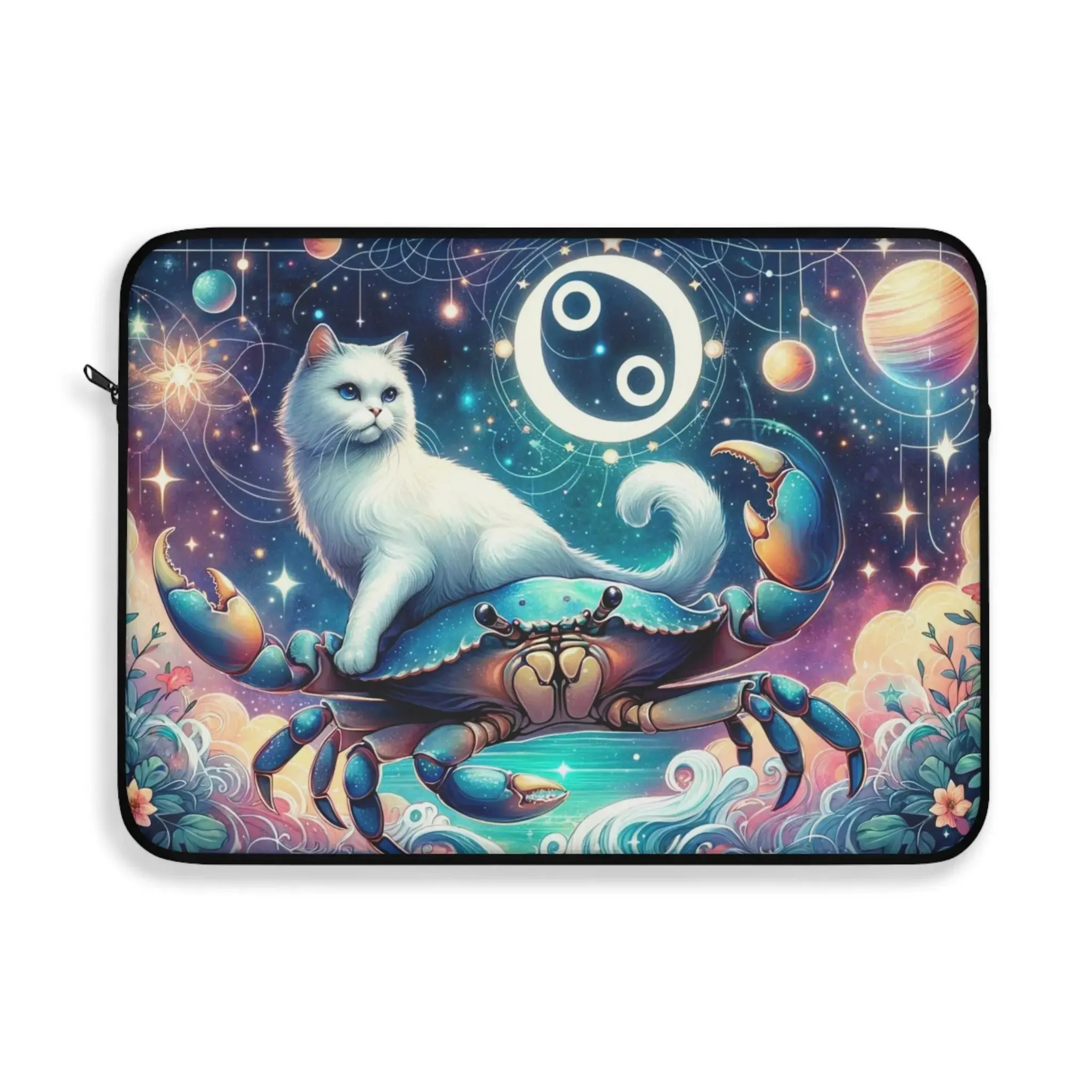 Cancer Crab Zodiac - Cat Lover - Laptop Sleeve