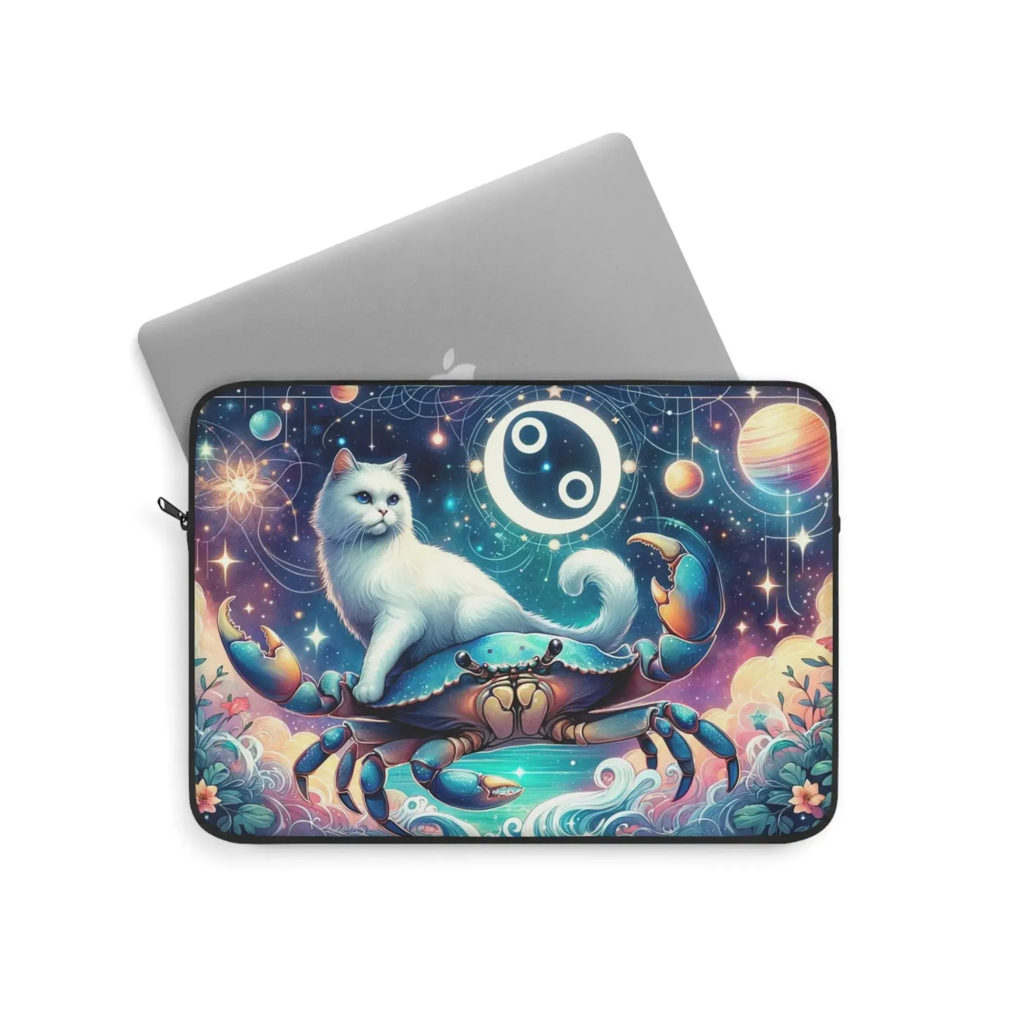 Cancer Crab Zodiac - Cat Lover - Laptop Sleeve