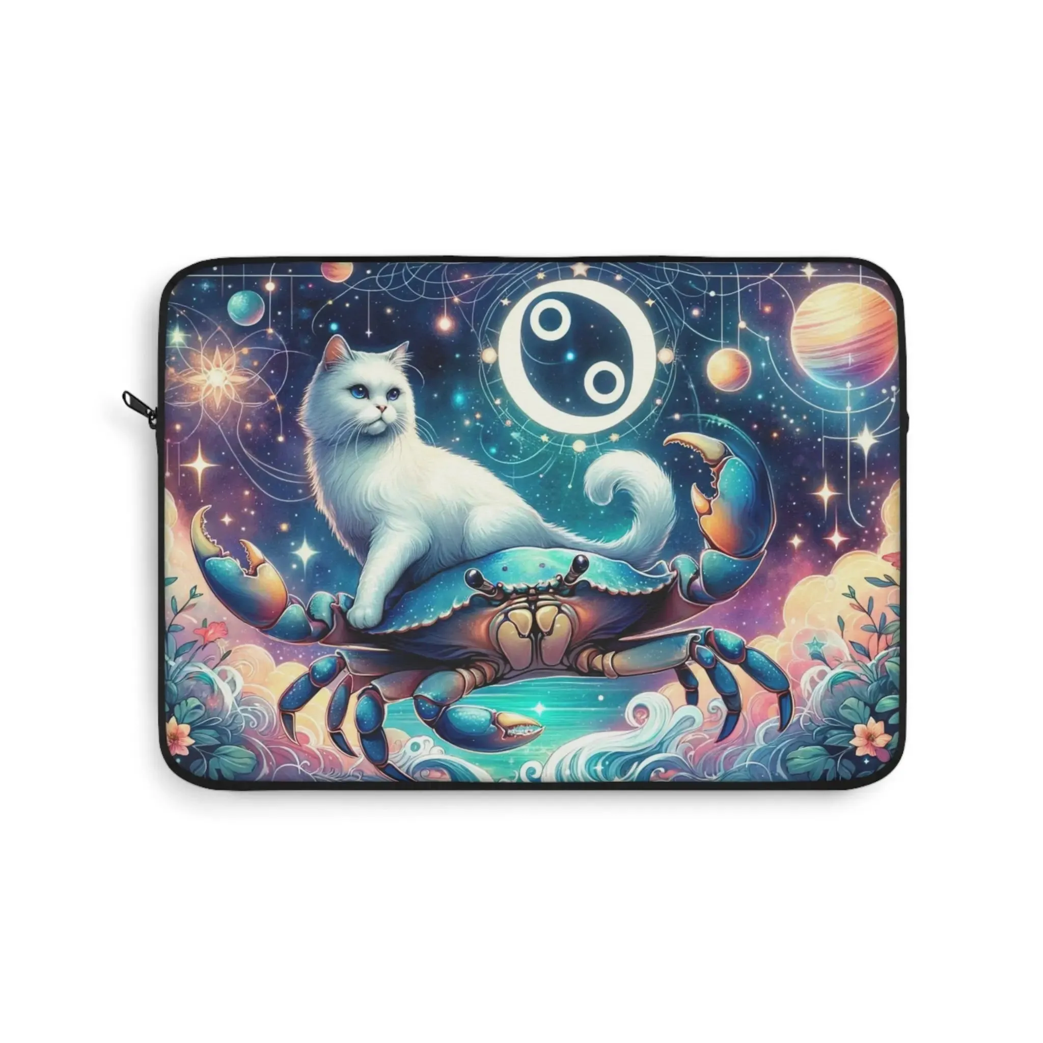 Cancer Crab Zodiac - Cat Lover - Laptop Sleeve