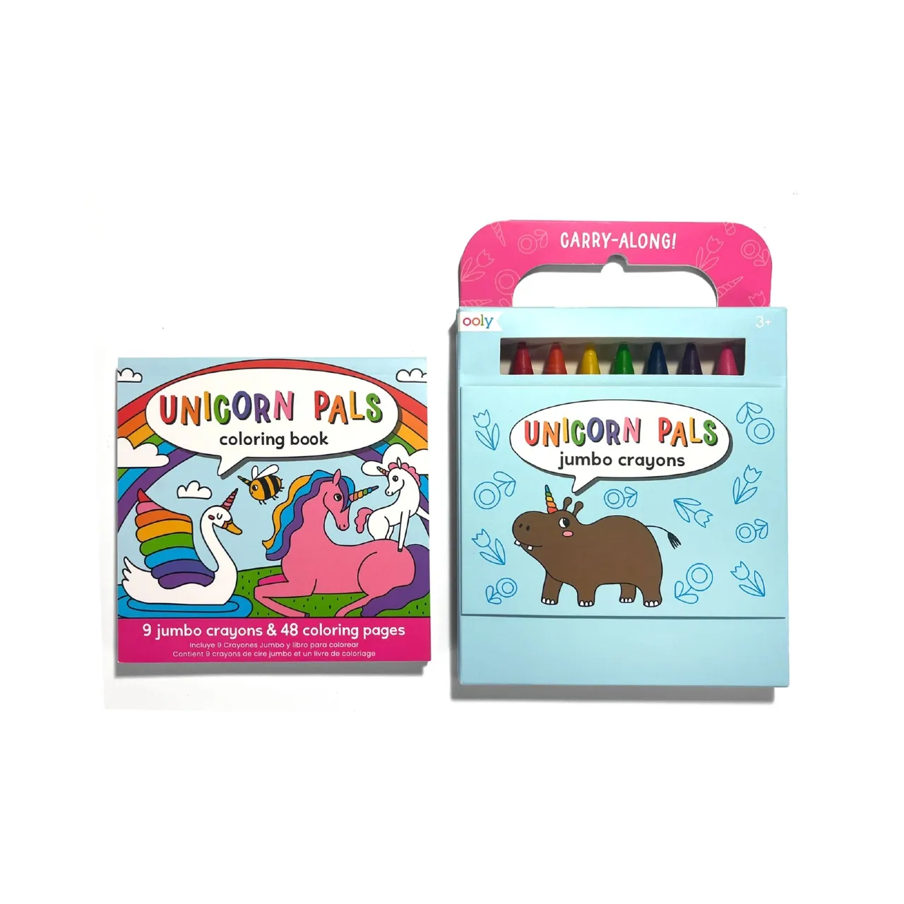 Carry Along Crayons And Coloring Book Kit - Unicorn Pals