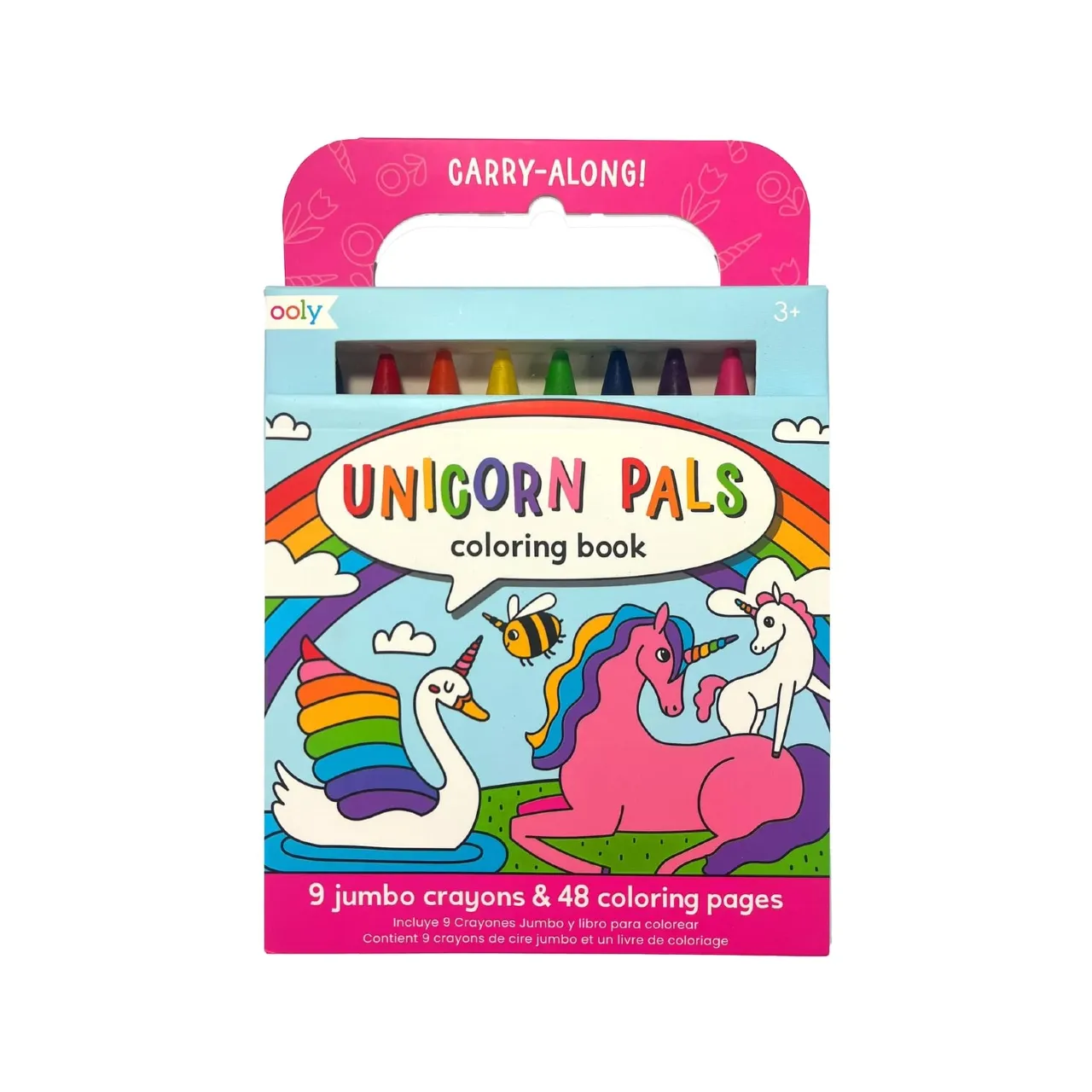 Carry Along Crayons And Coloring Book Kit - Unicorn Pals