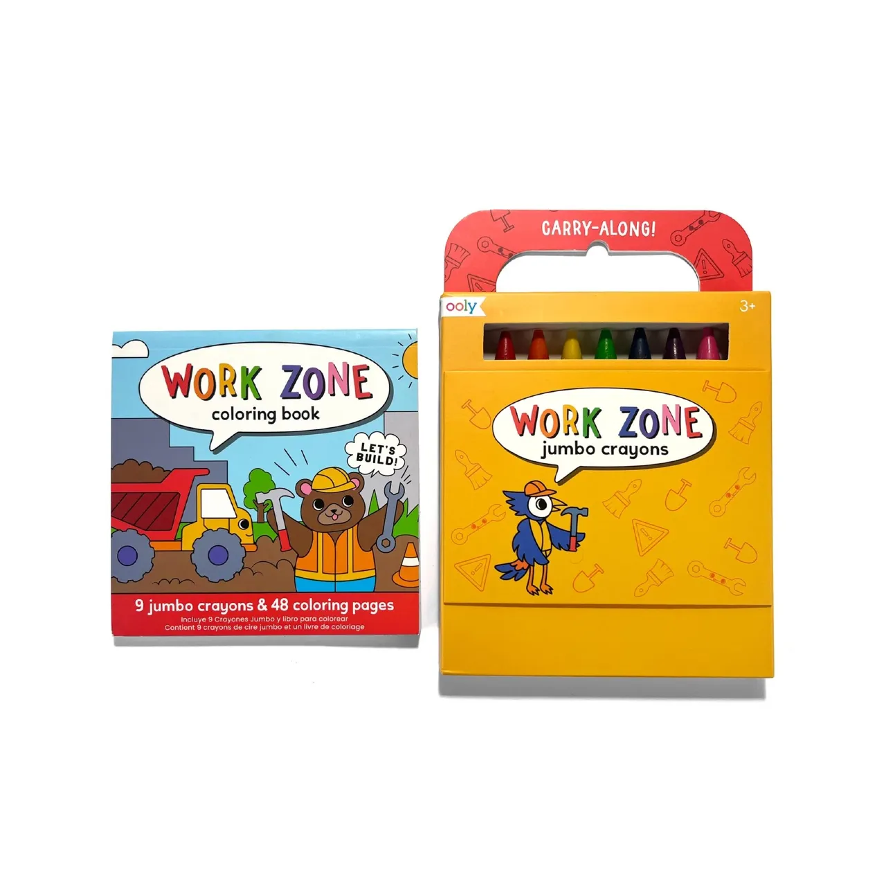 Carry Along Crayons And Coloring Book Kit - Work Zone
