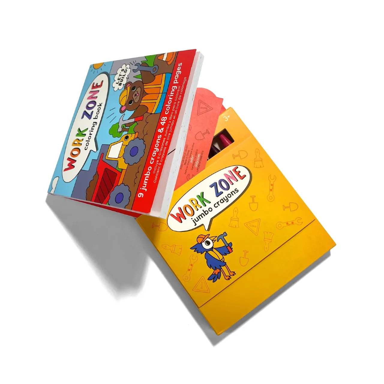 Carry Along Crayons And Coloring Book Kit - Work Zone