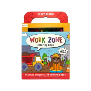 Carry Along Crayons And Coloring Book Kit - Work Zone