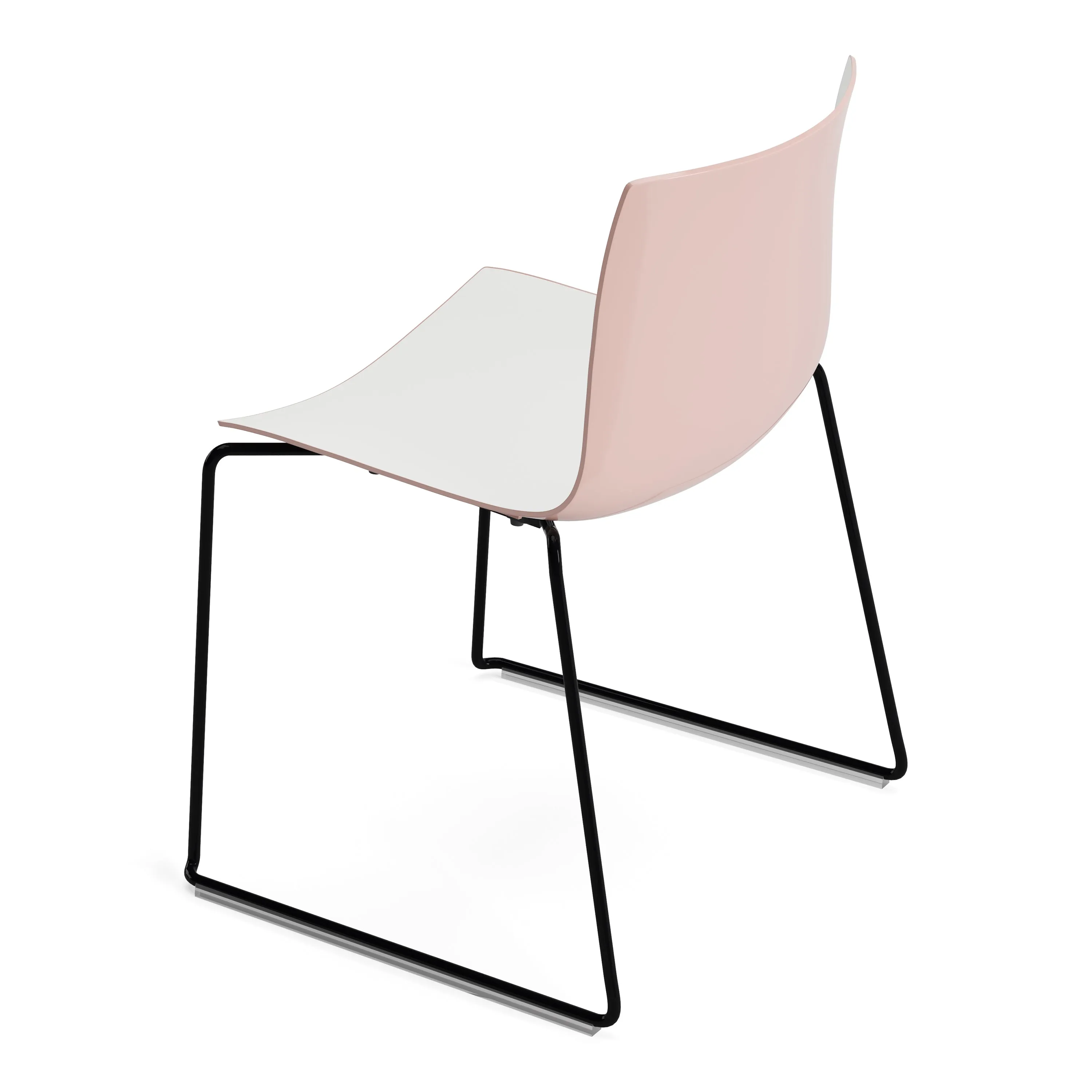 Catifa 46 Dual Color Dining Chair with Sled Base