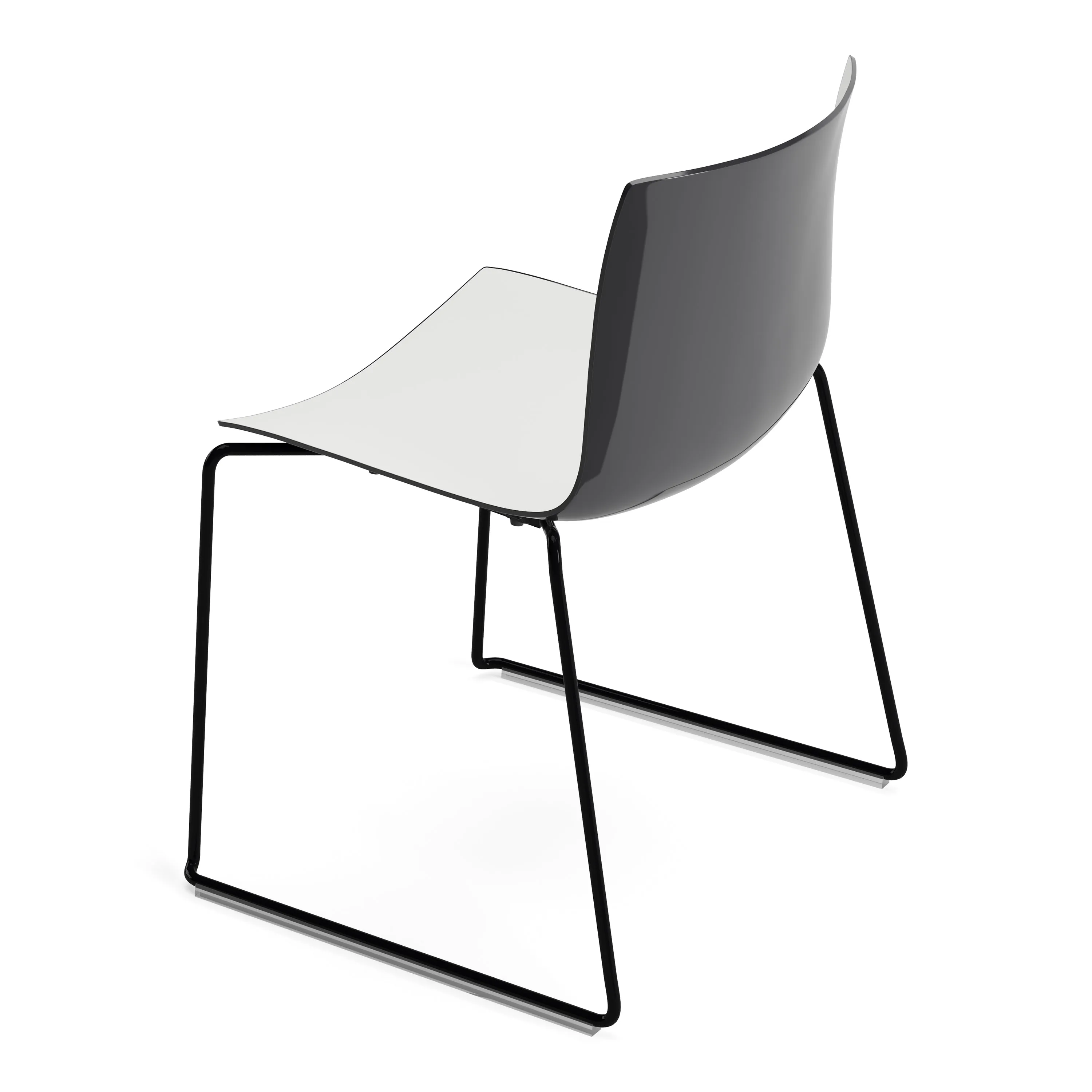 Catifa 46 Dual Color Dining Chair with Sled Base