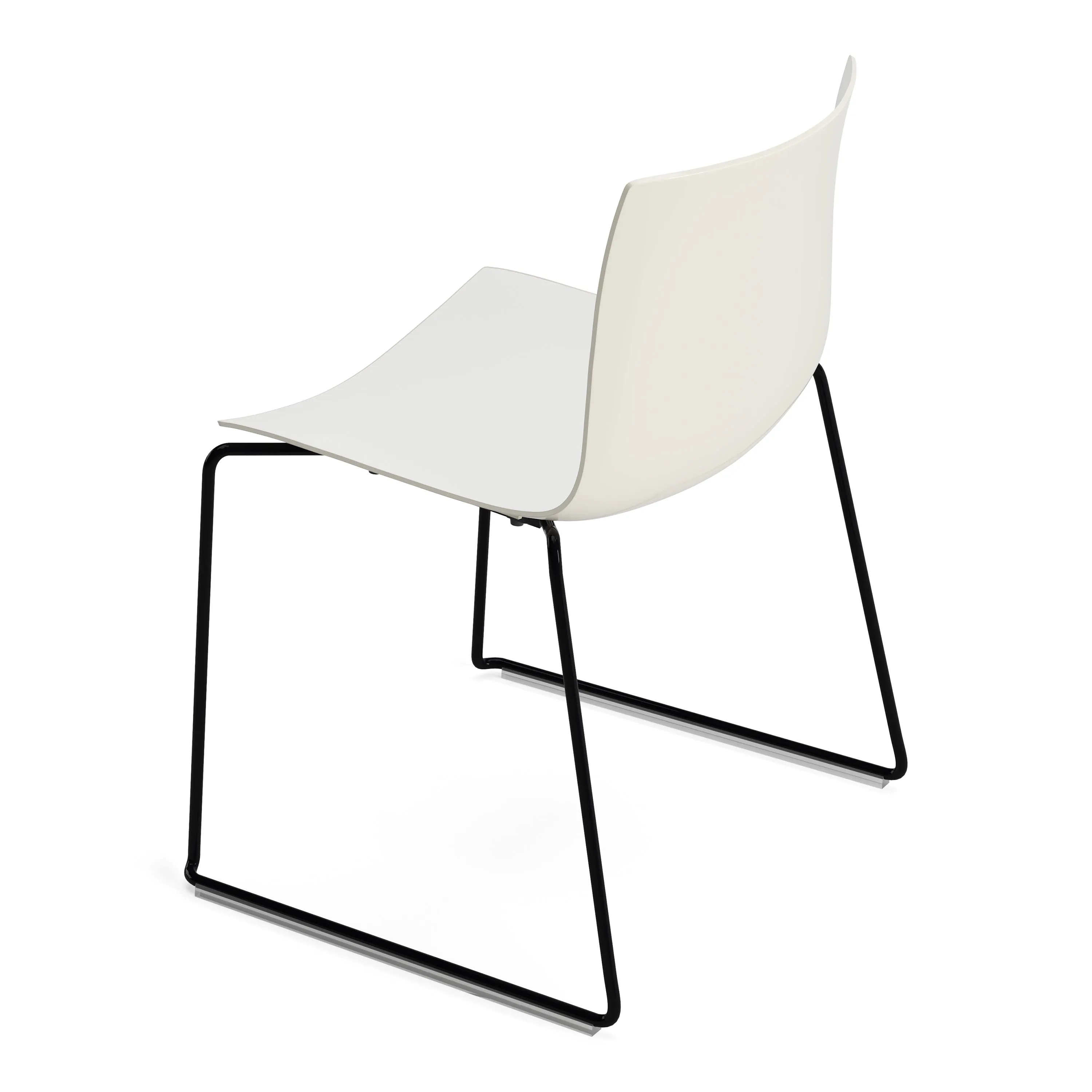 Catifa 46 Dual Color Dining Chair with Sled Base