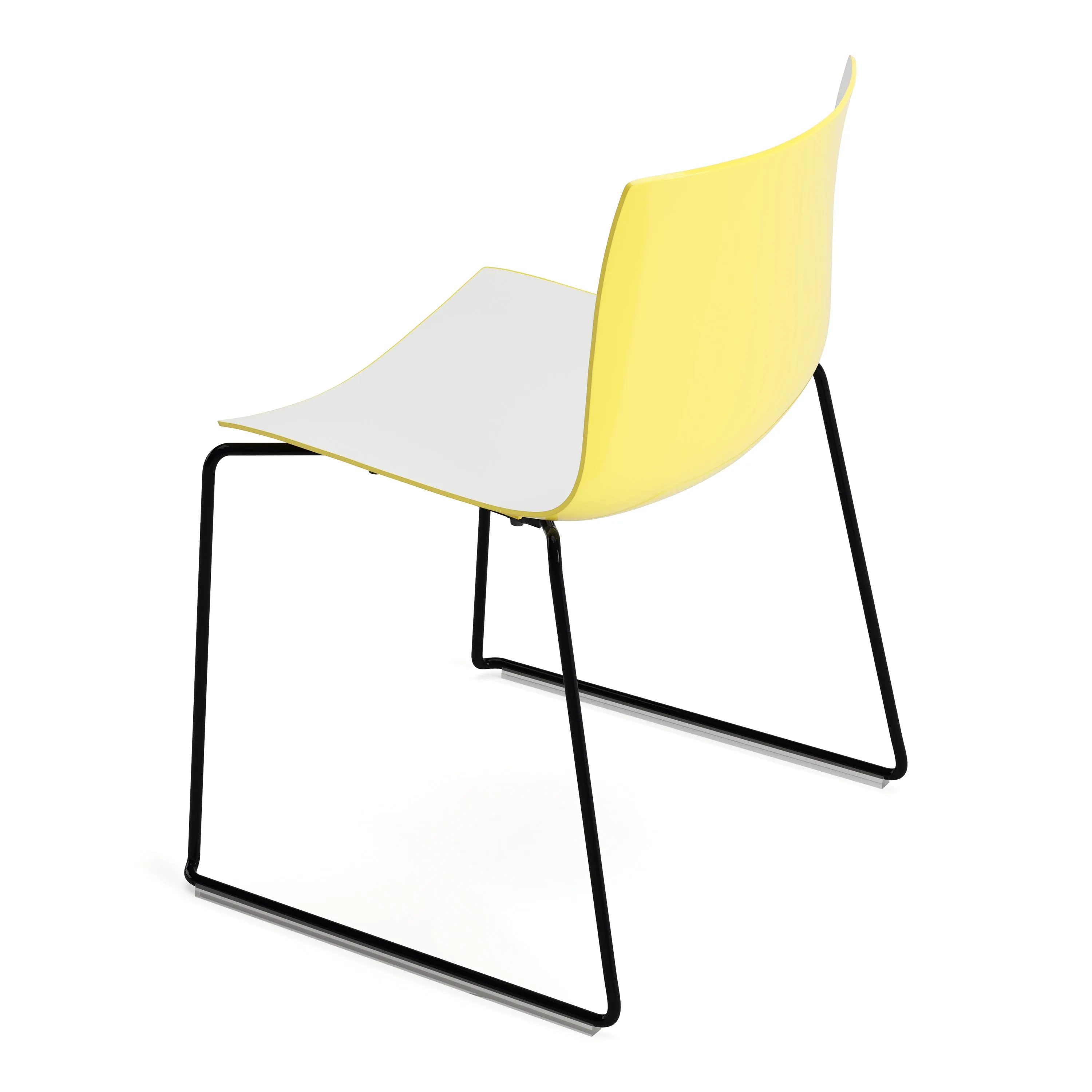 Catifa 46 Dual Color Dining Chair with Sled Base