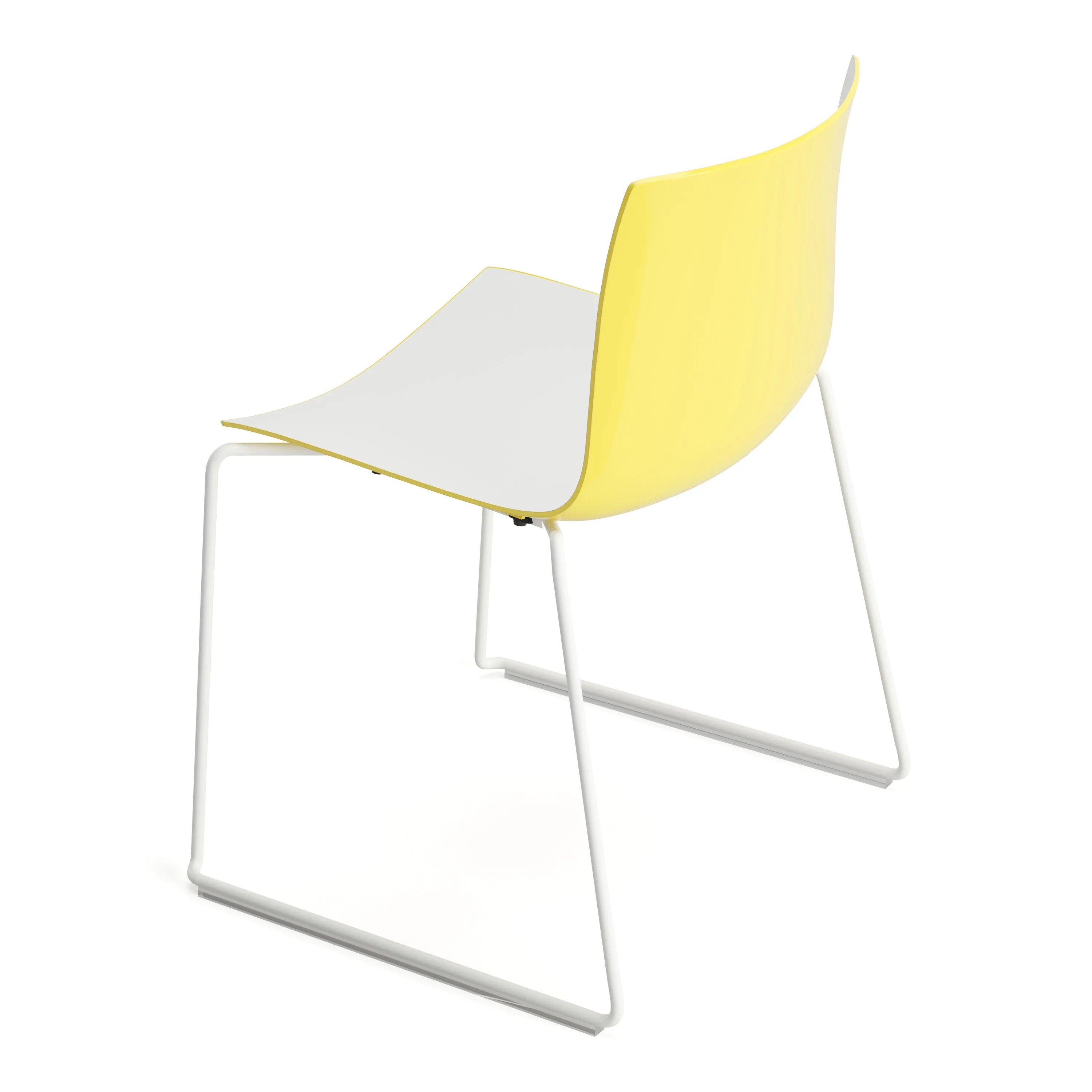 Catifa 46 Dual Color Dining Chair with Sled Base