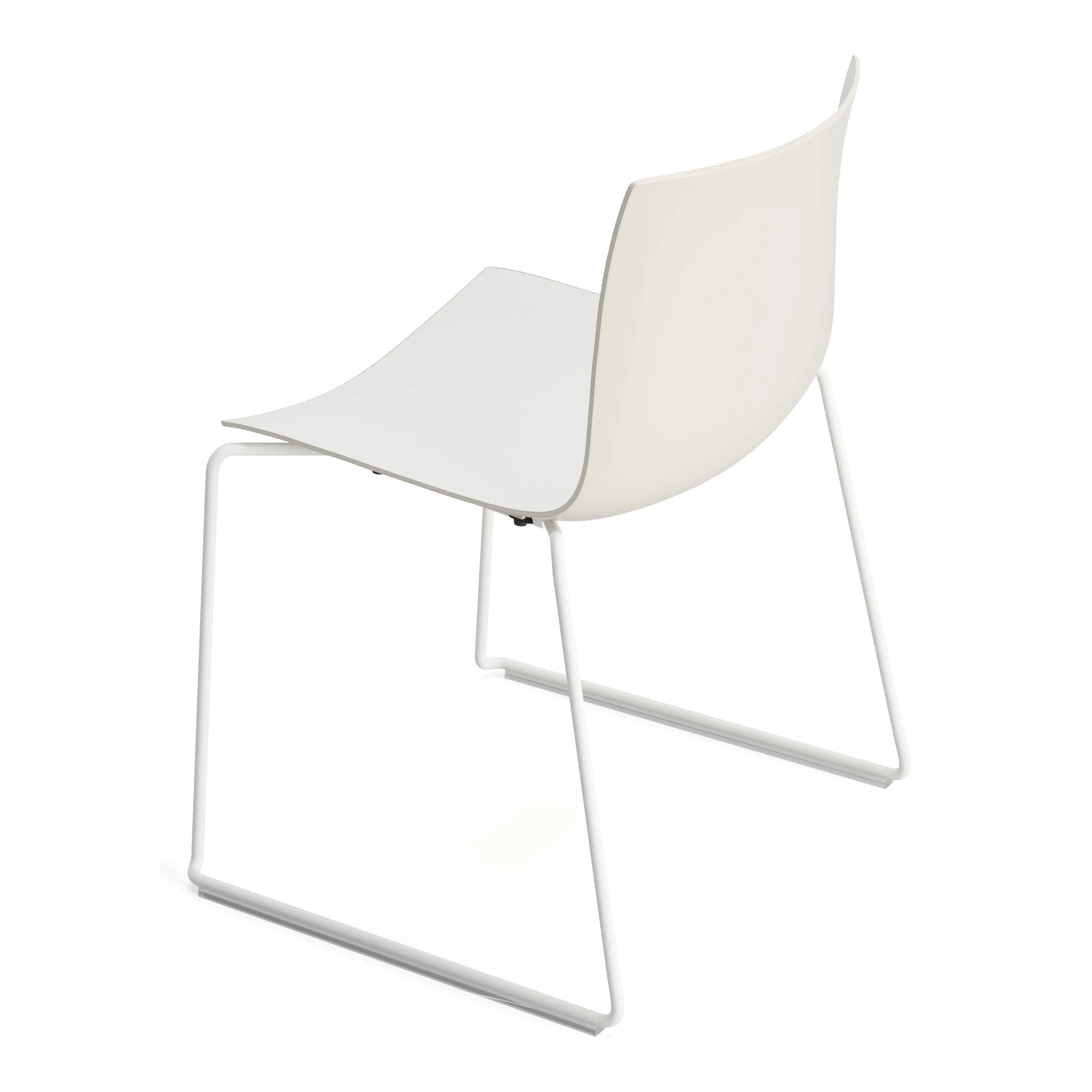 Catifa 46 Dual Color Dining Chair with Sled Base