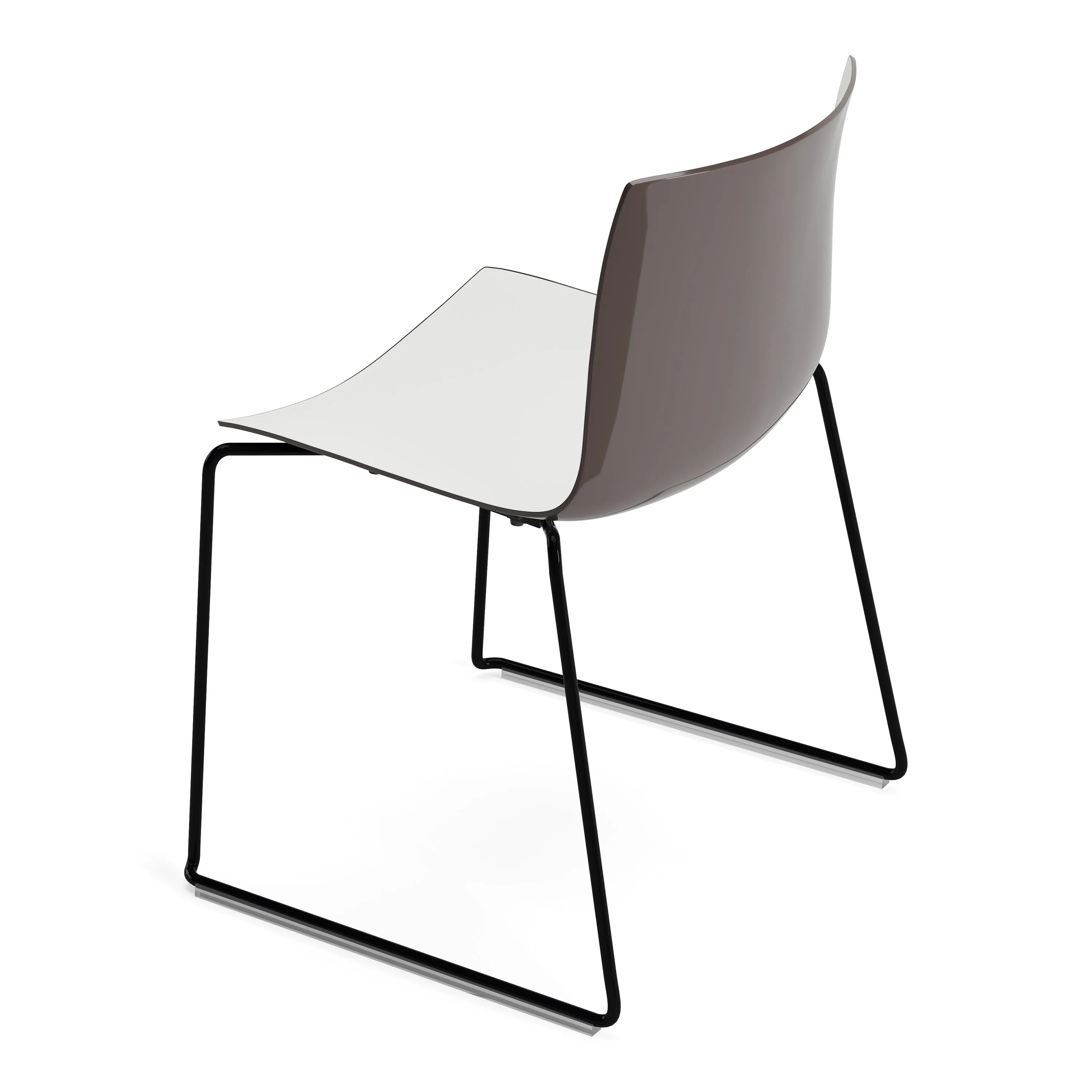 Catifa 46 Dual Color Dining Chair with Sled Base