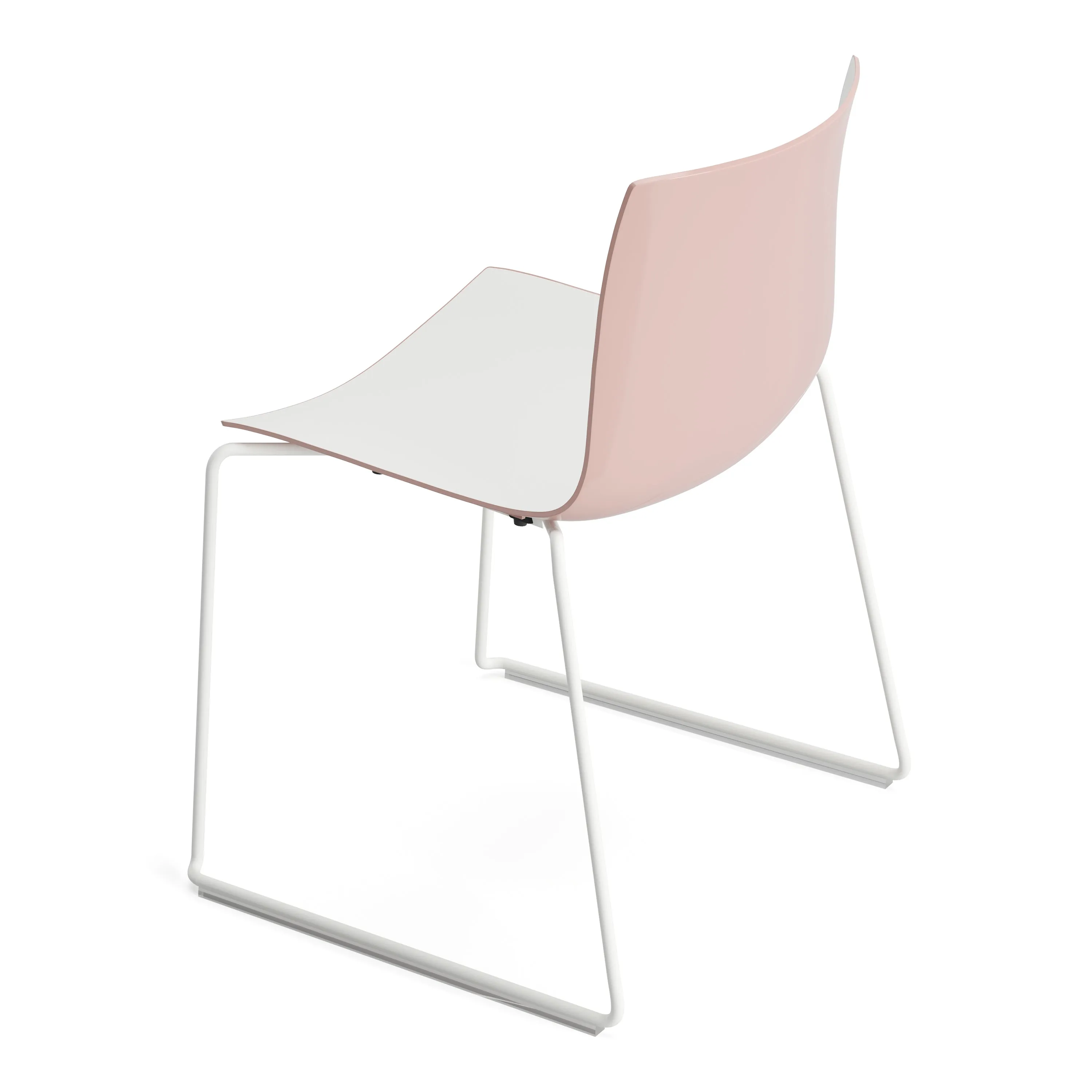 Catifa 46 Dual Color Dining Chair with Sled Base