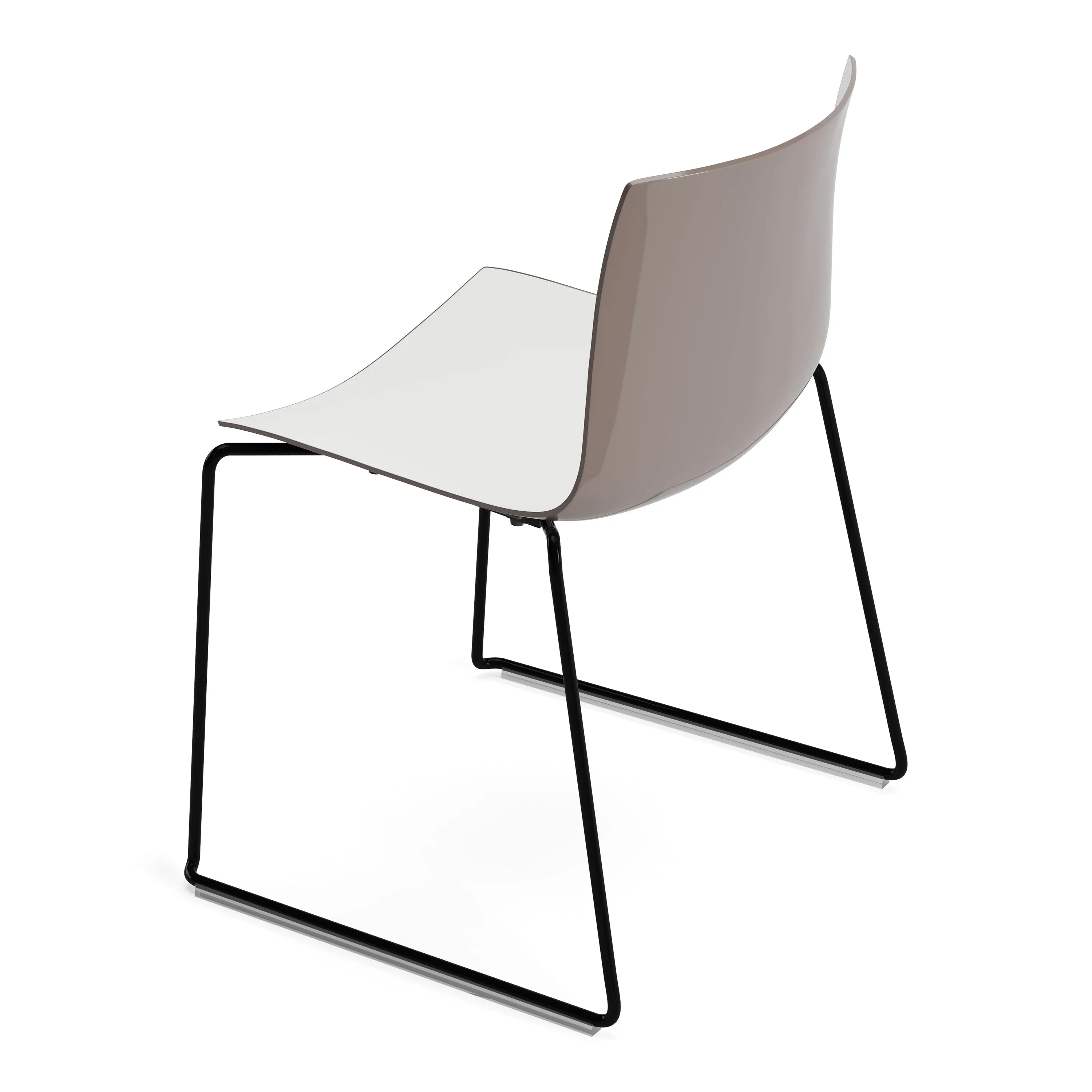 Catifa 46 Dual Color Dining Chair with Sled Base