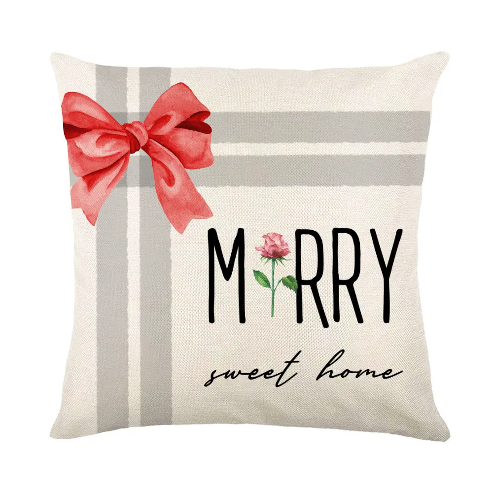 Christmas Pillow Covers Sofa Square Pillow Cases