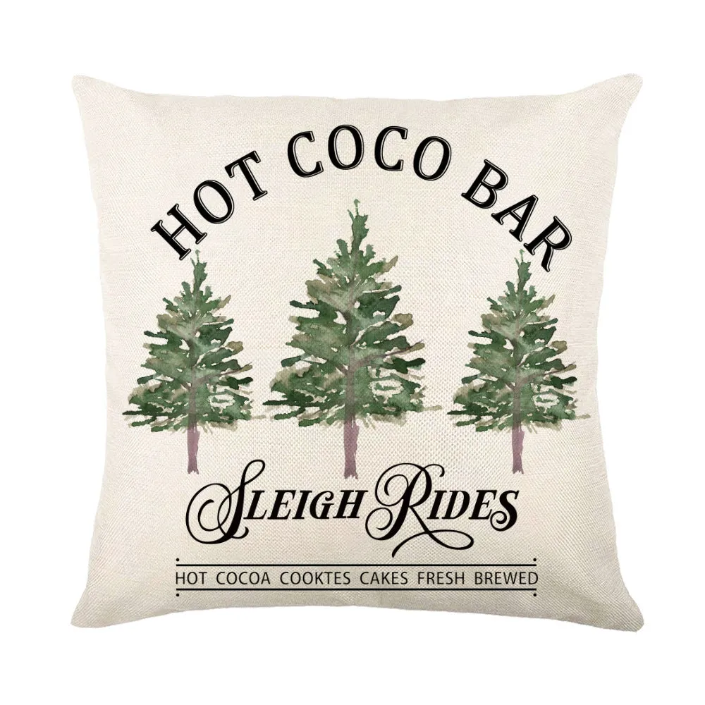 Christmas Pillow Covers Sofa Square Pillow Cases
