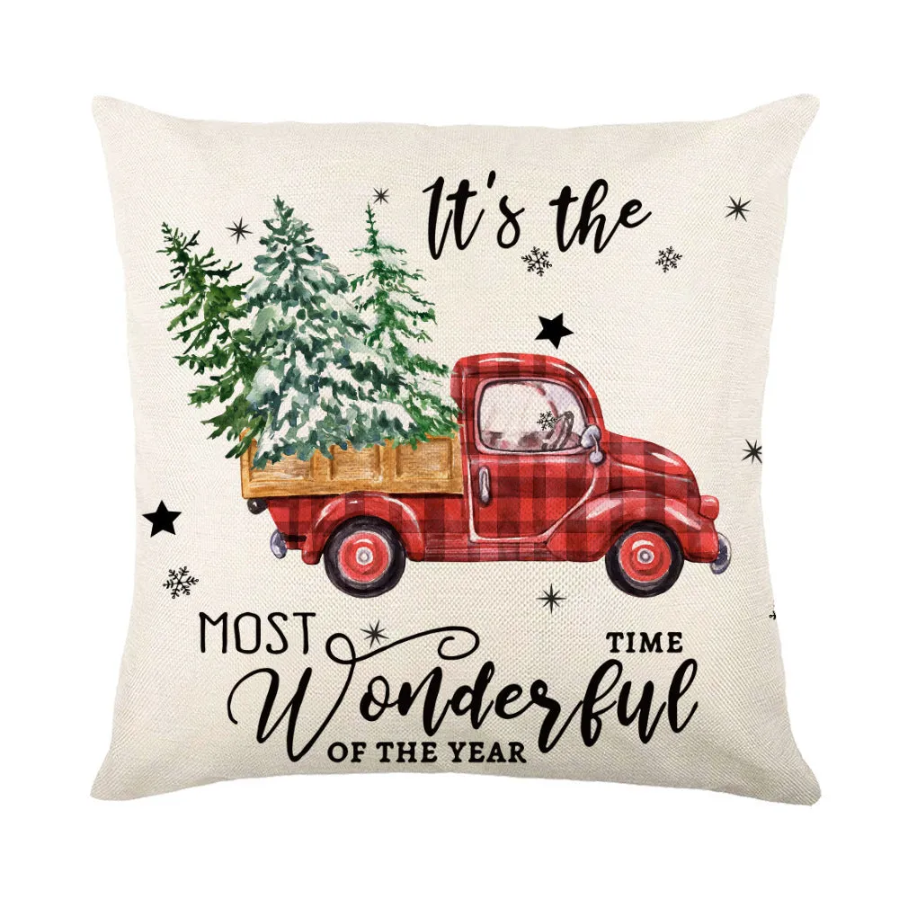 Christmas Pillow Covers Sofa Square Pillow Cases