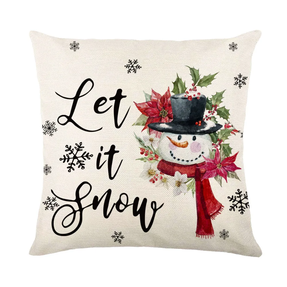 Christmas Pillow Covers Sofa Square Pillow Cases